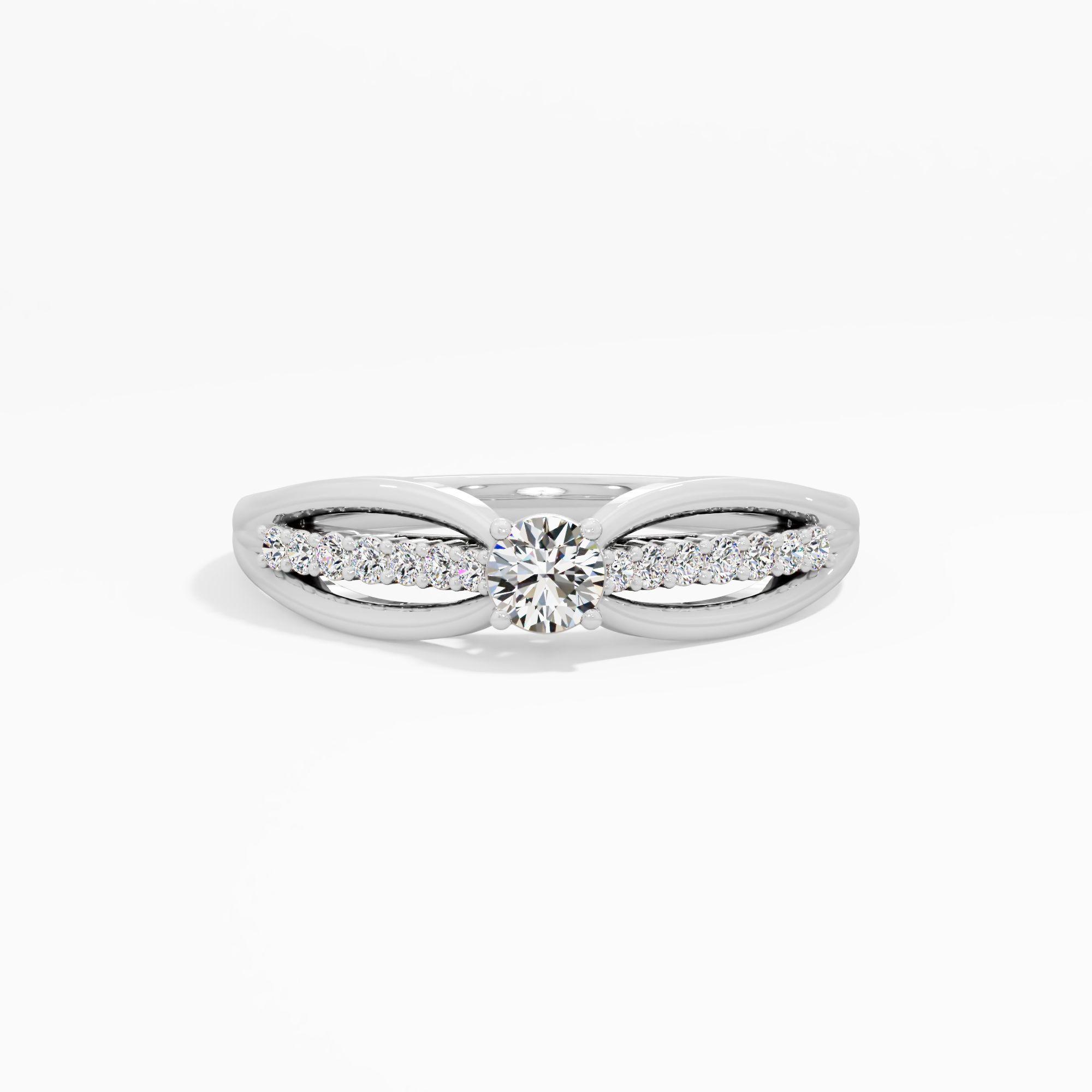 Floating Solitaire Diamond Ring