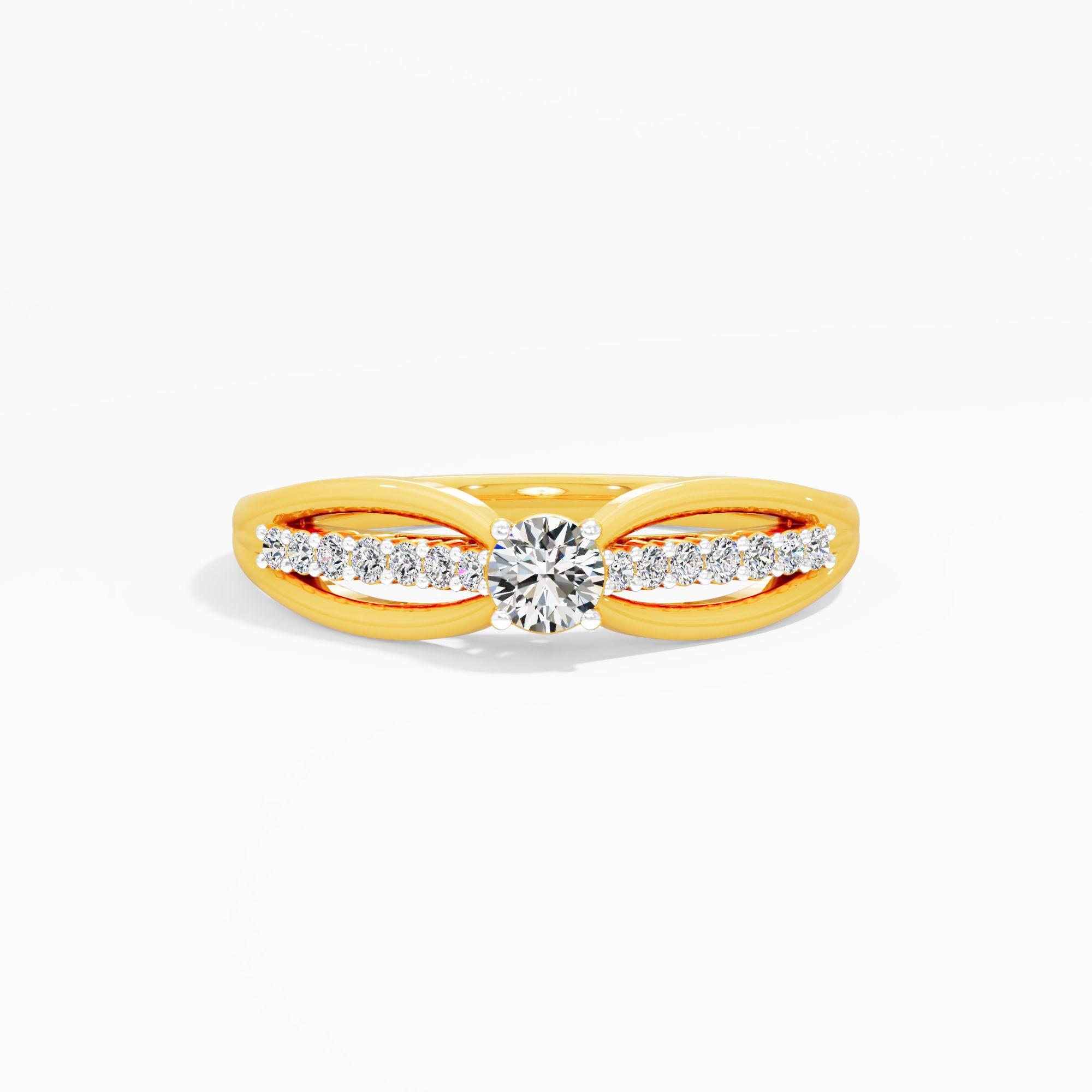 Floating Solitaire Diamond Ring