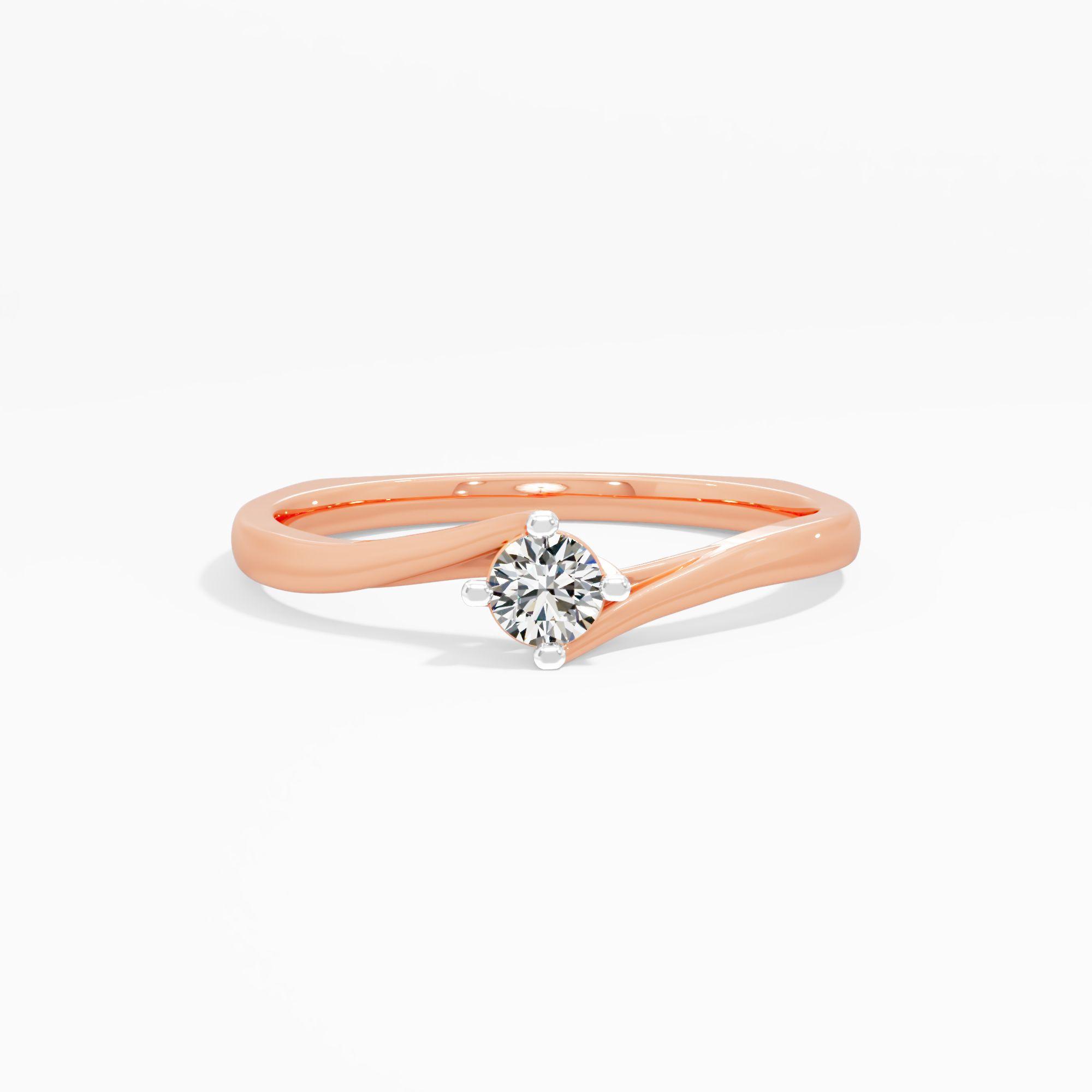 Whisper Twist Solitaire Ring