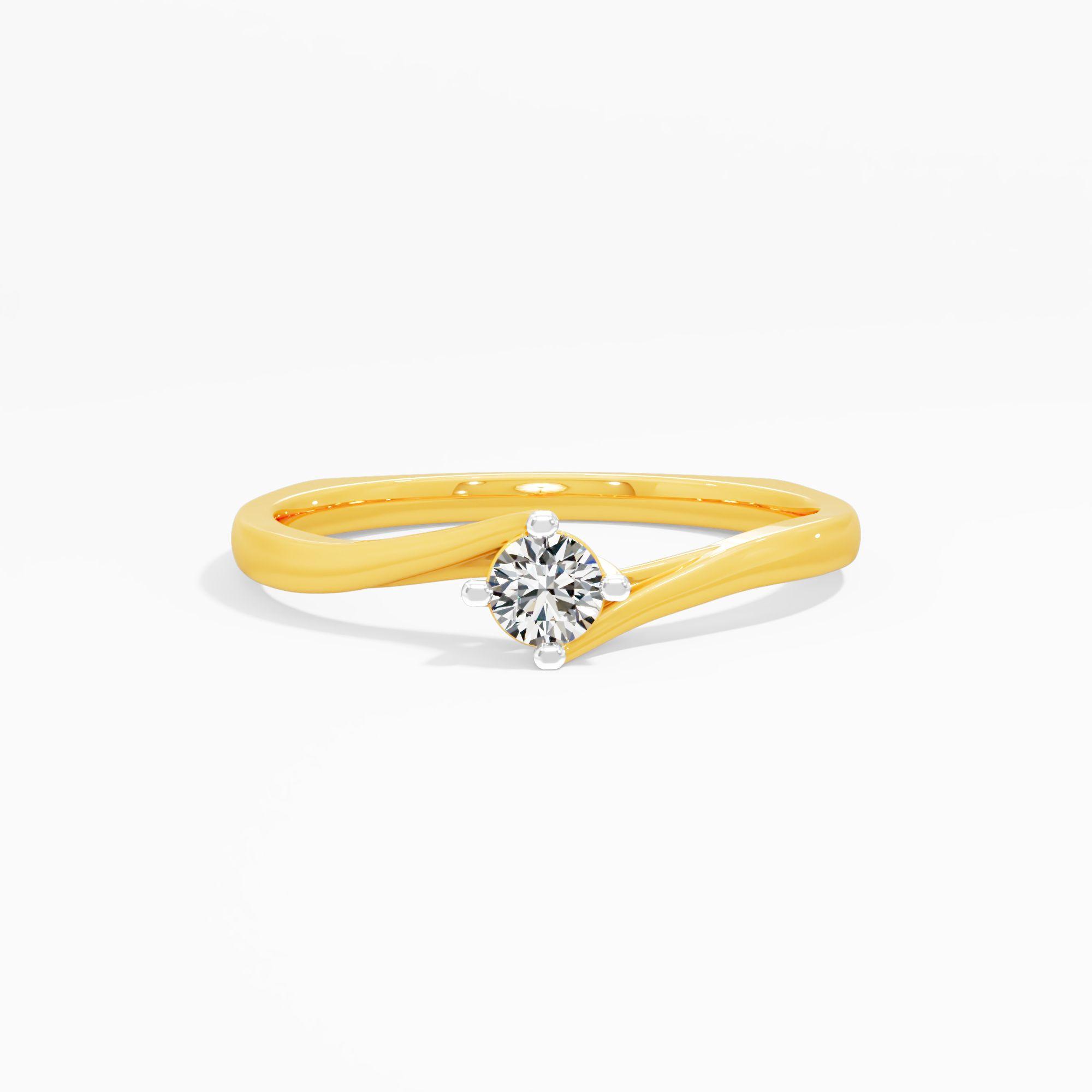 Whisper Twist Solitaire Ring