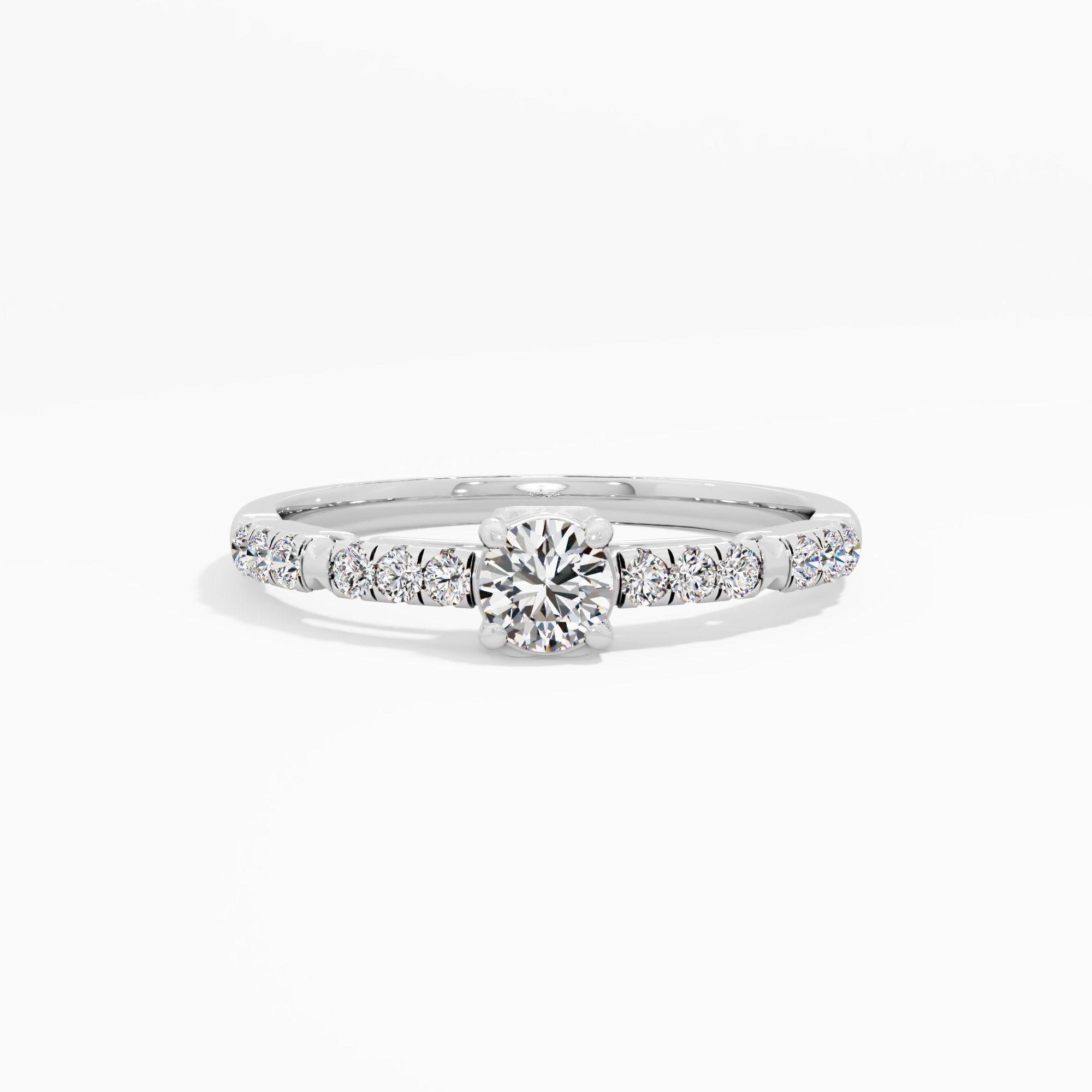 Radiant Pathway Solitaire Diamond Ring