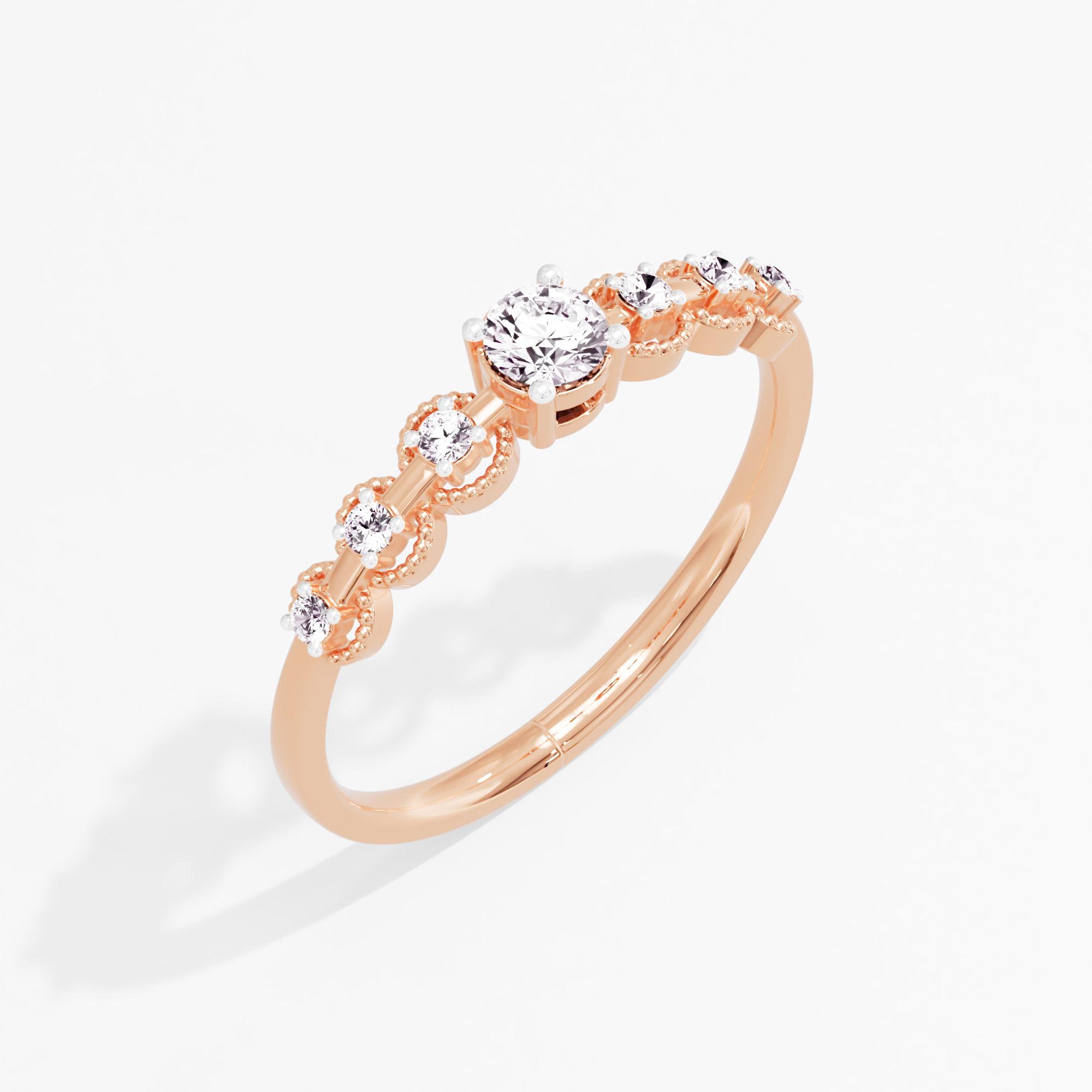 Stellar Charm Solitaire Ring