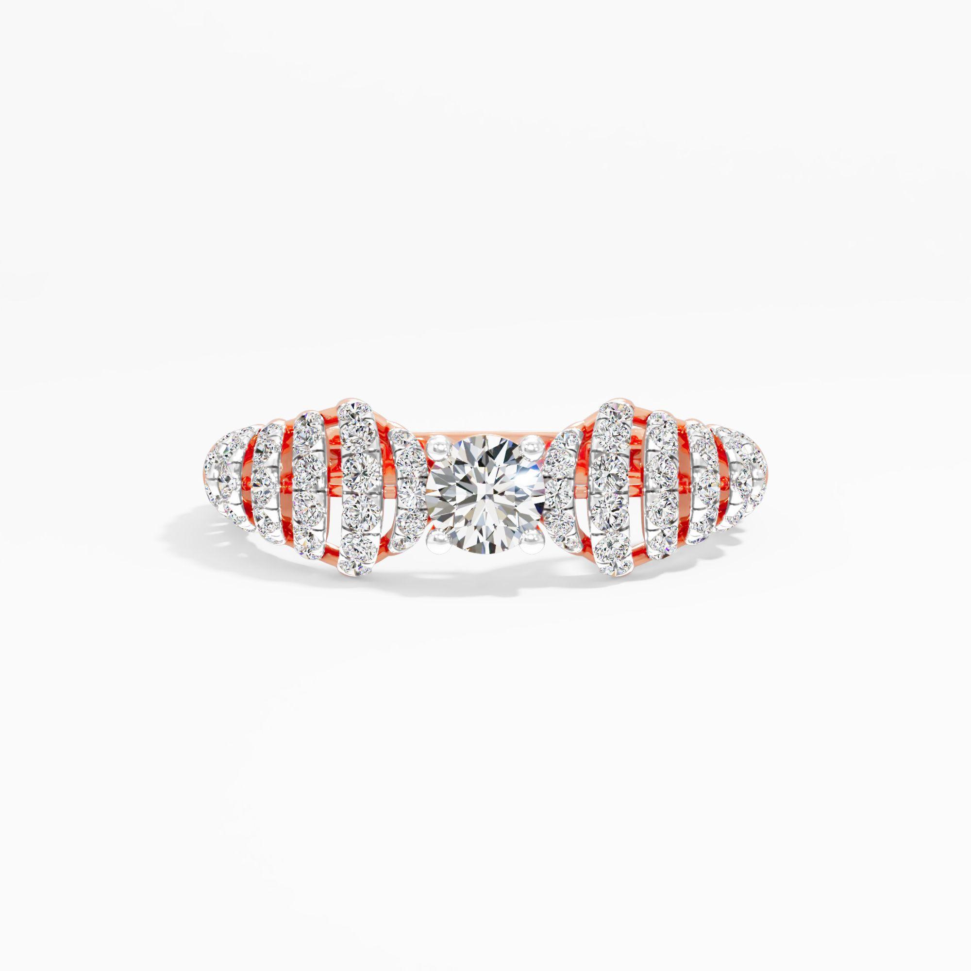 Radiant Cage Solitaire Diamond Ring