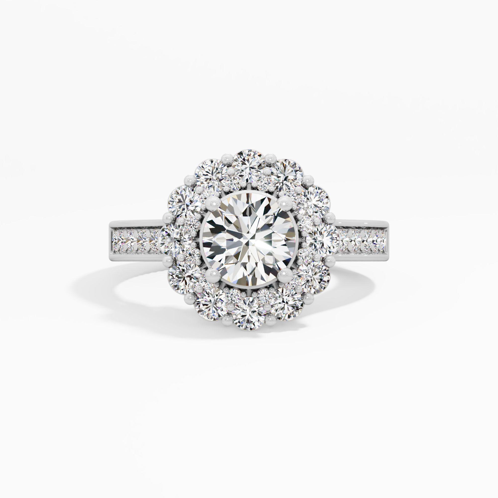 Blooming Sunburst Halo Ring