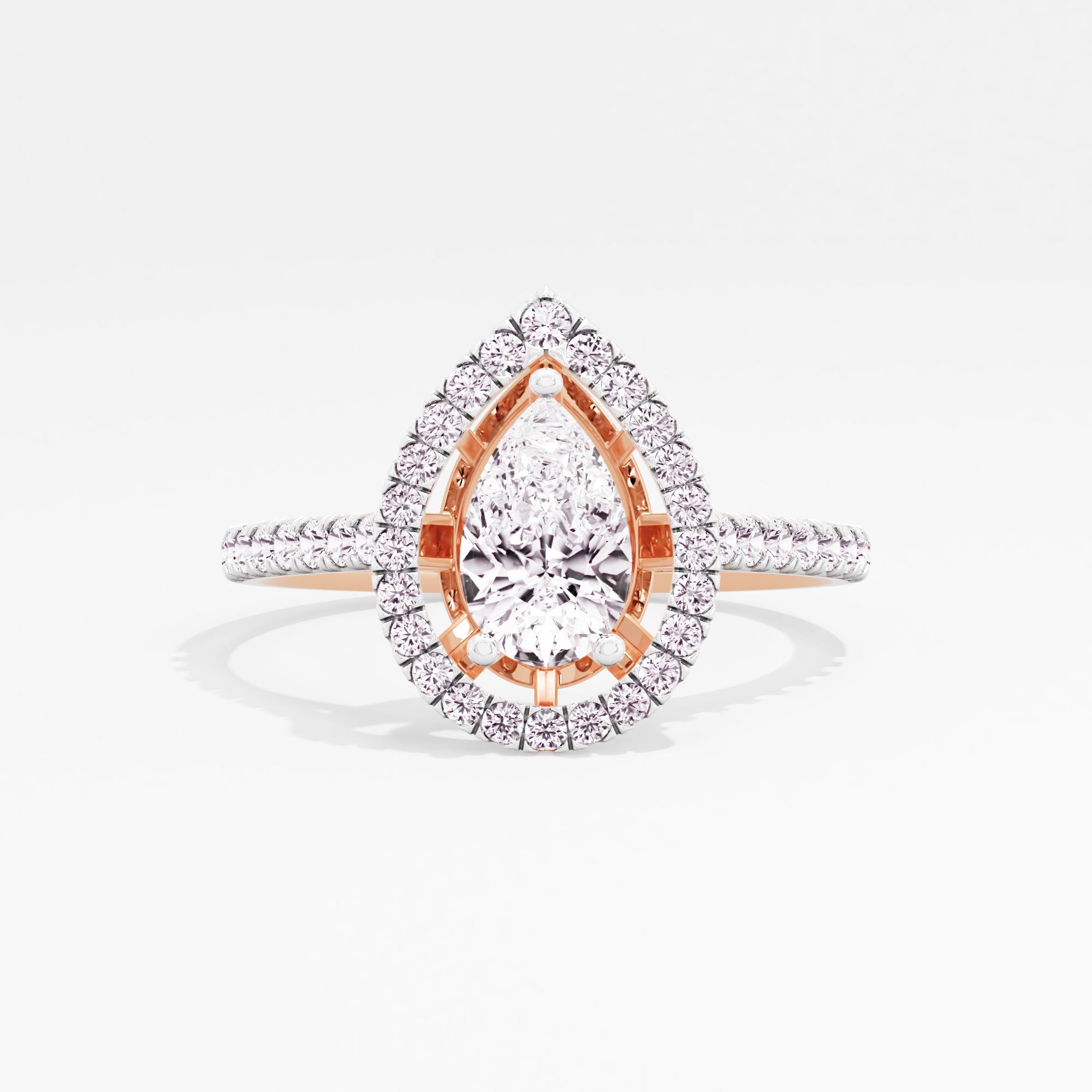 Moonlit Blossom Halo Ring