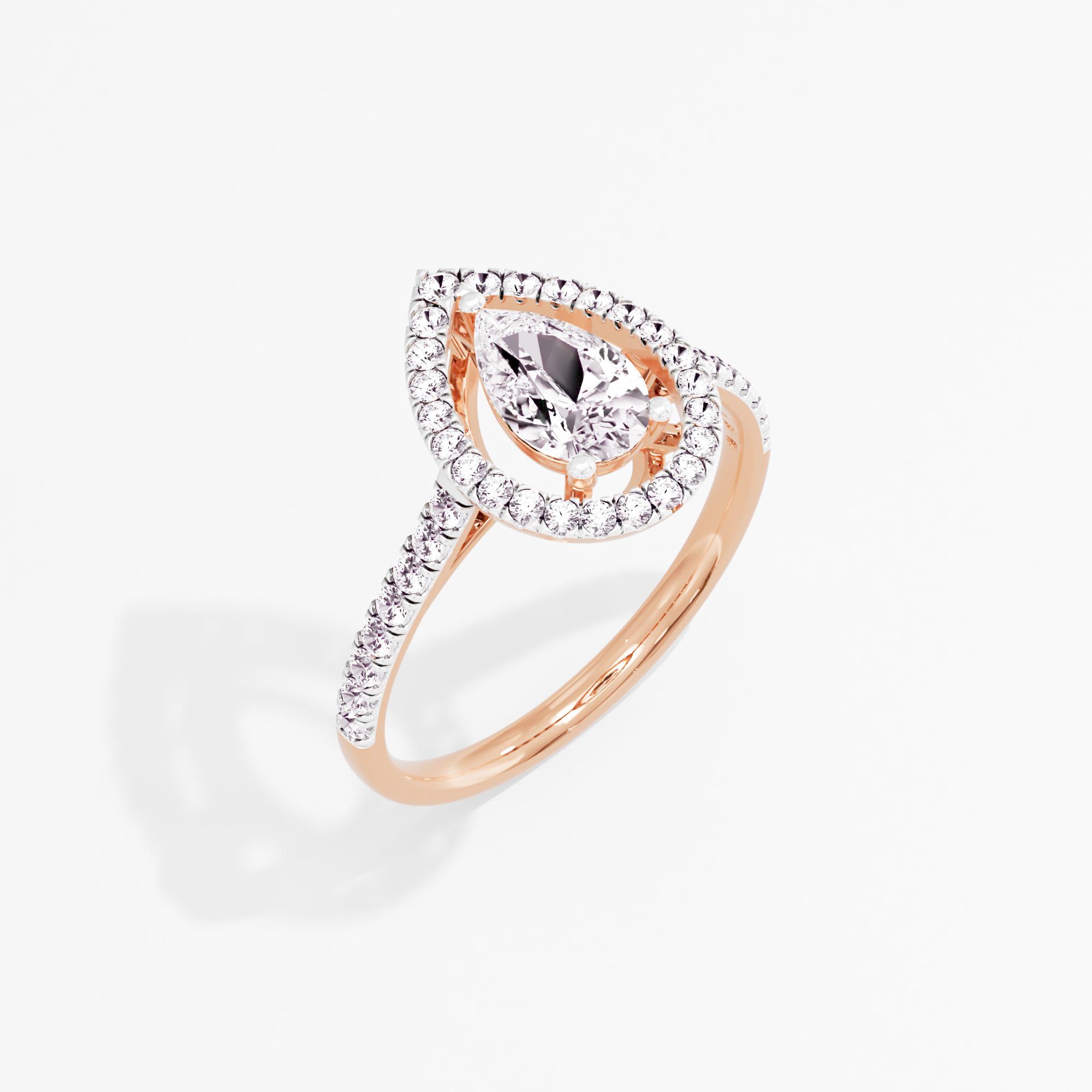 Moonlit Blossom Halo Ring