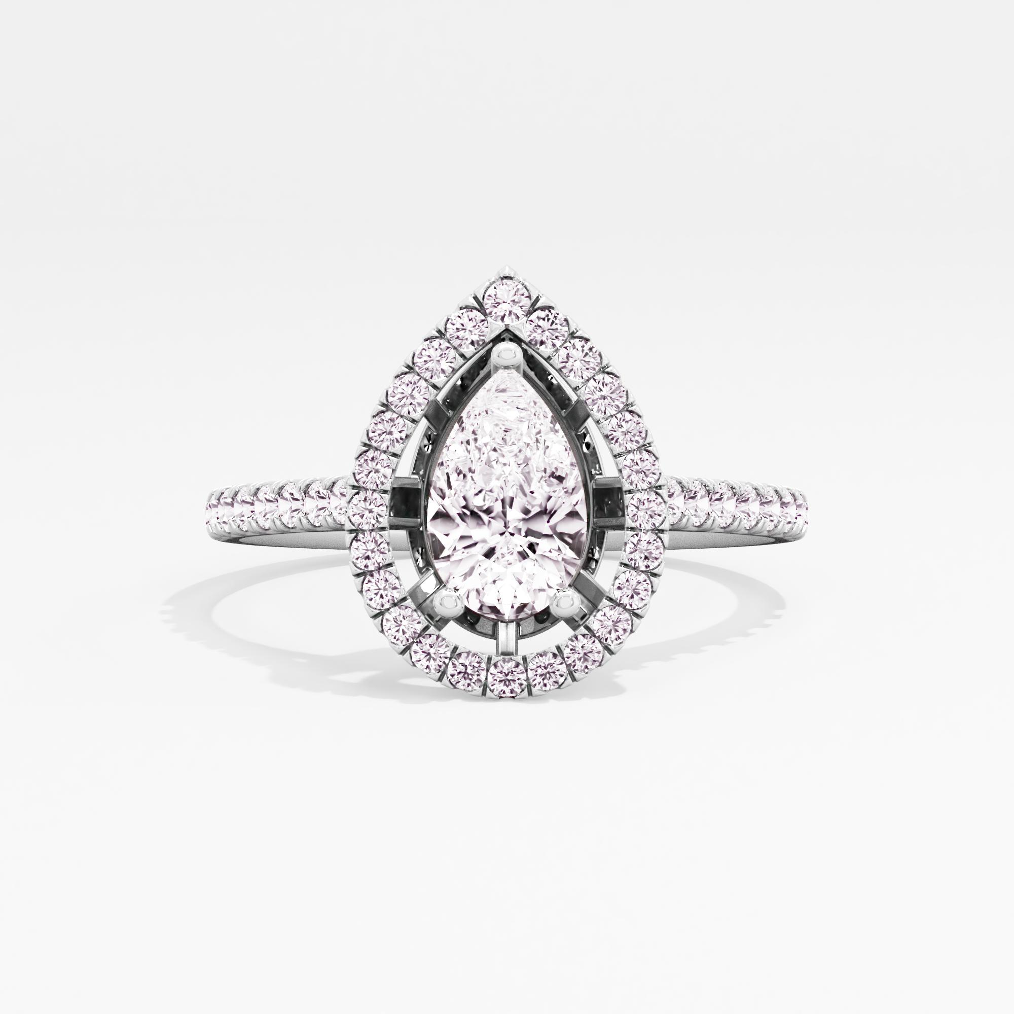 Moonlit Blossom Halo Ring