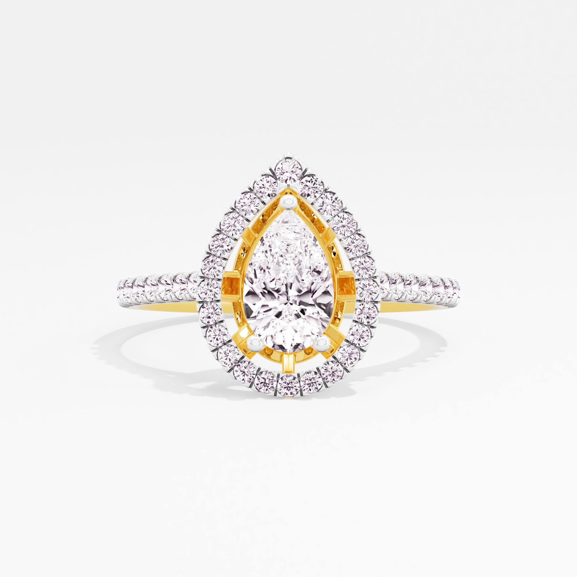 Moonlit Blossom Halo Ring