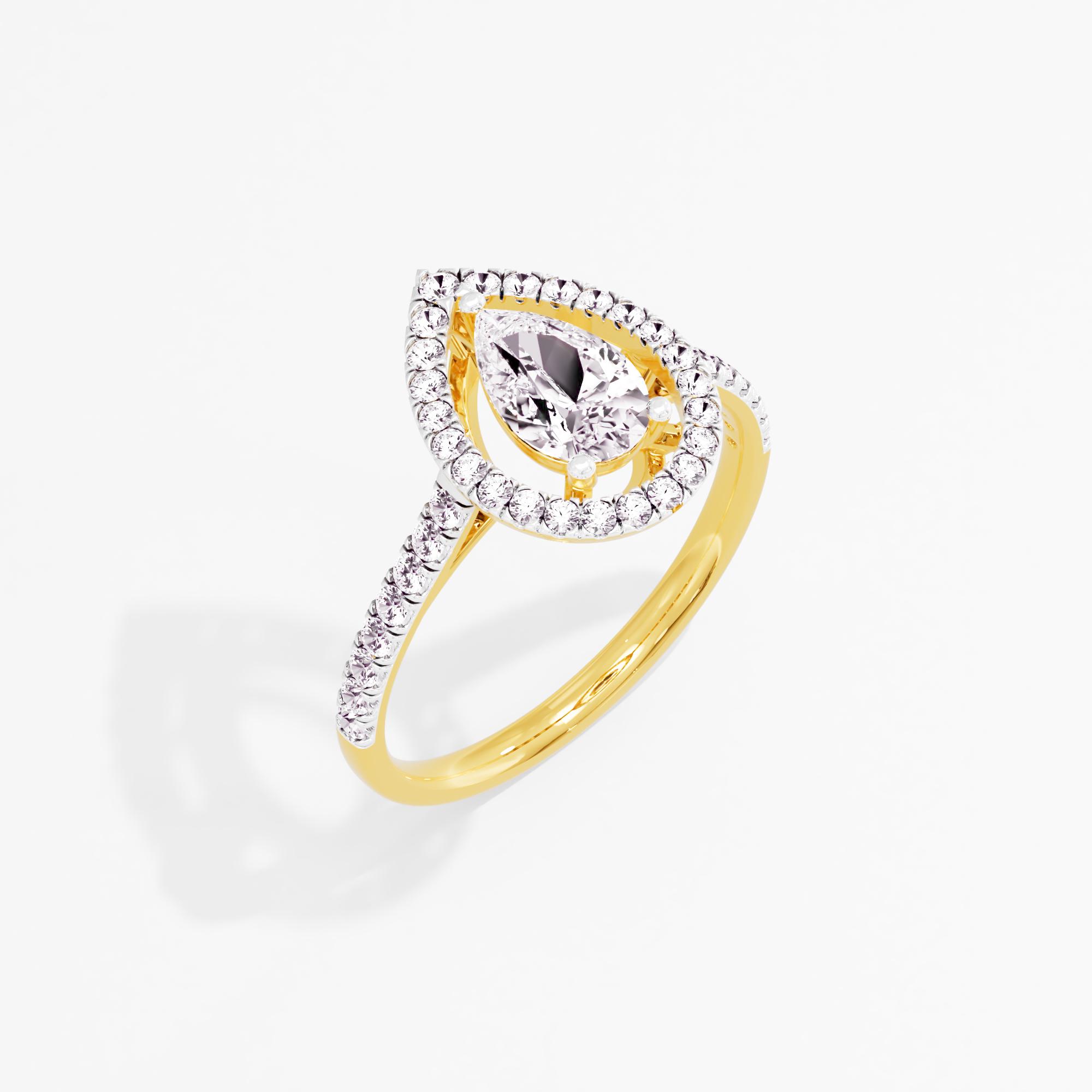 Moonlit Blossom Halo Ring