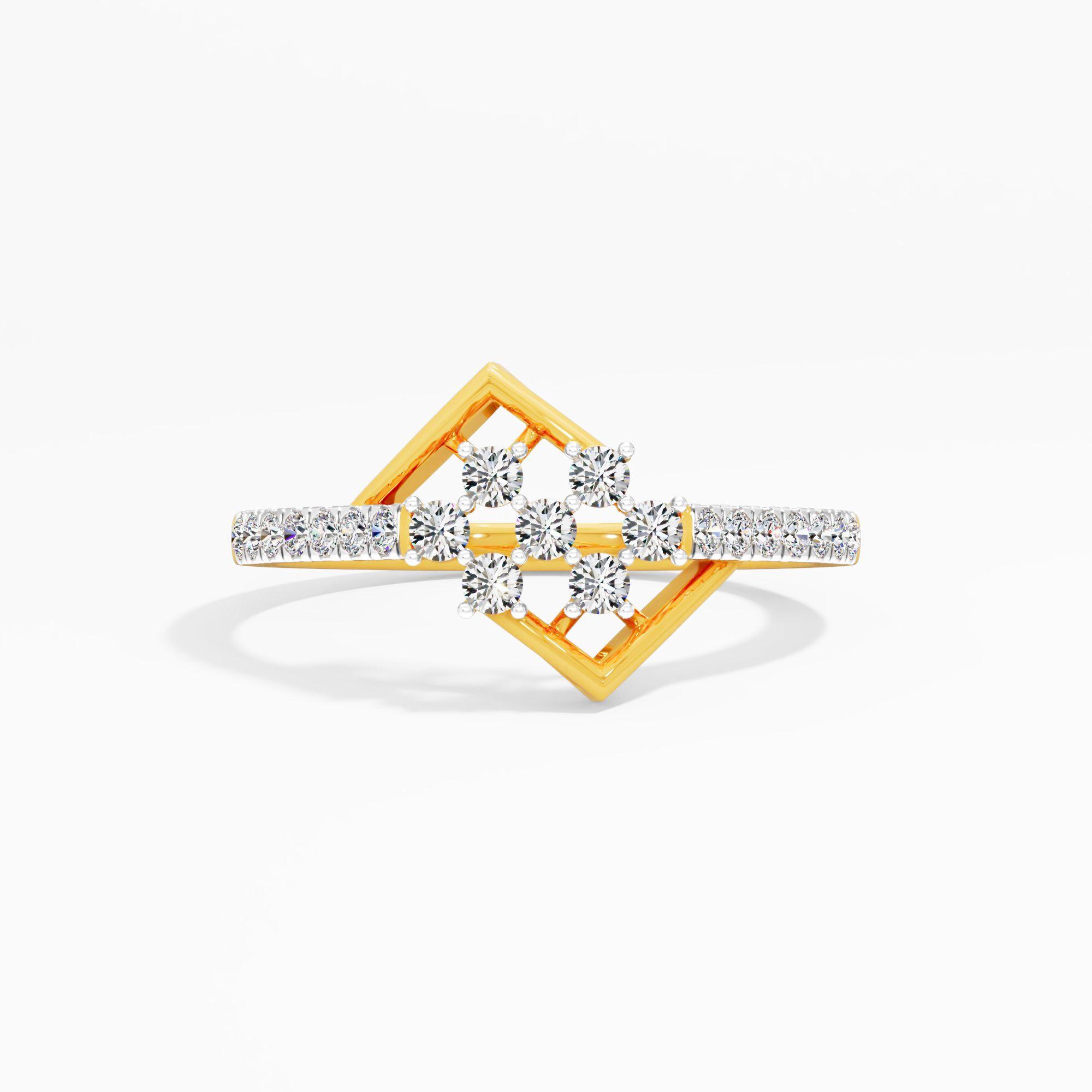 Mosaic Illusion Cluster Veil Ring