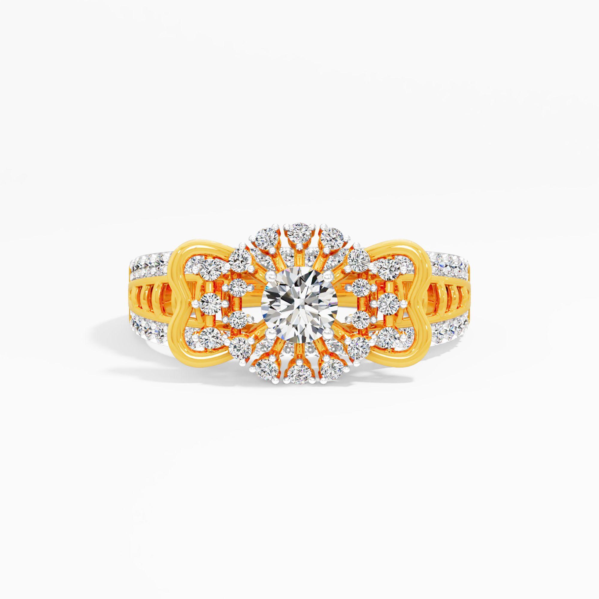 Celestial Sunburst Diamond Ring