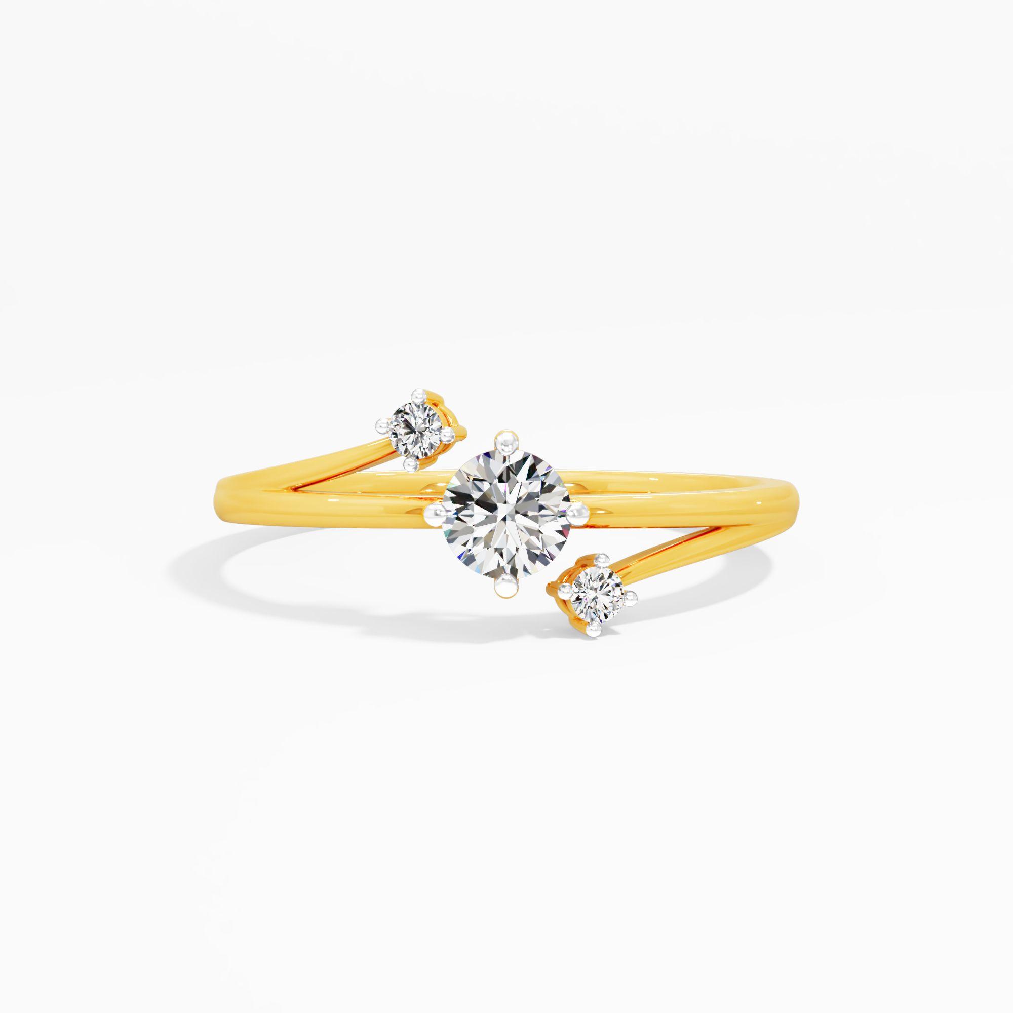 Astral Triad Solitaire Diamond Ring
