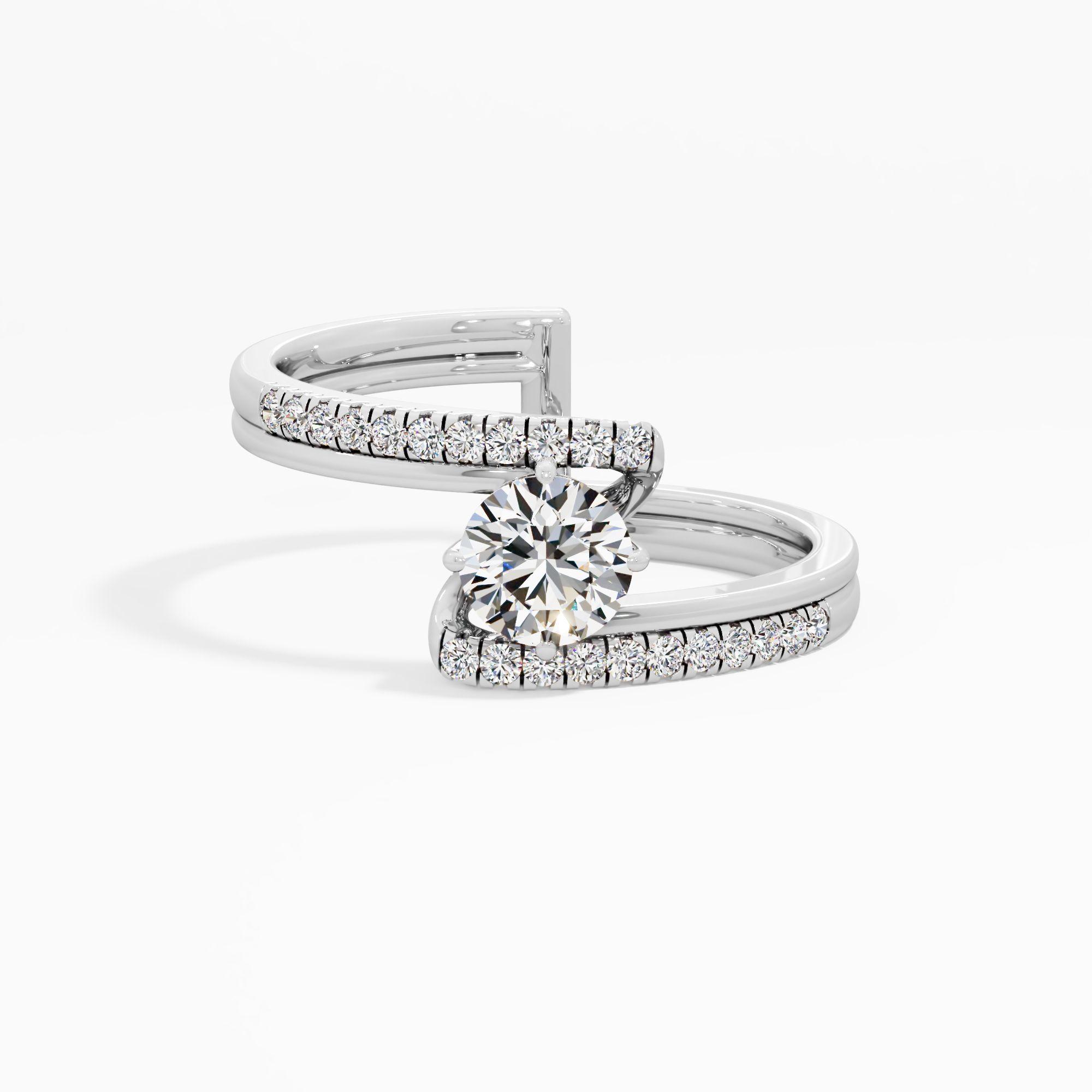 Twin Horizon Wrap Diamond Ring