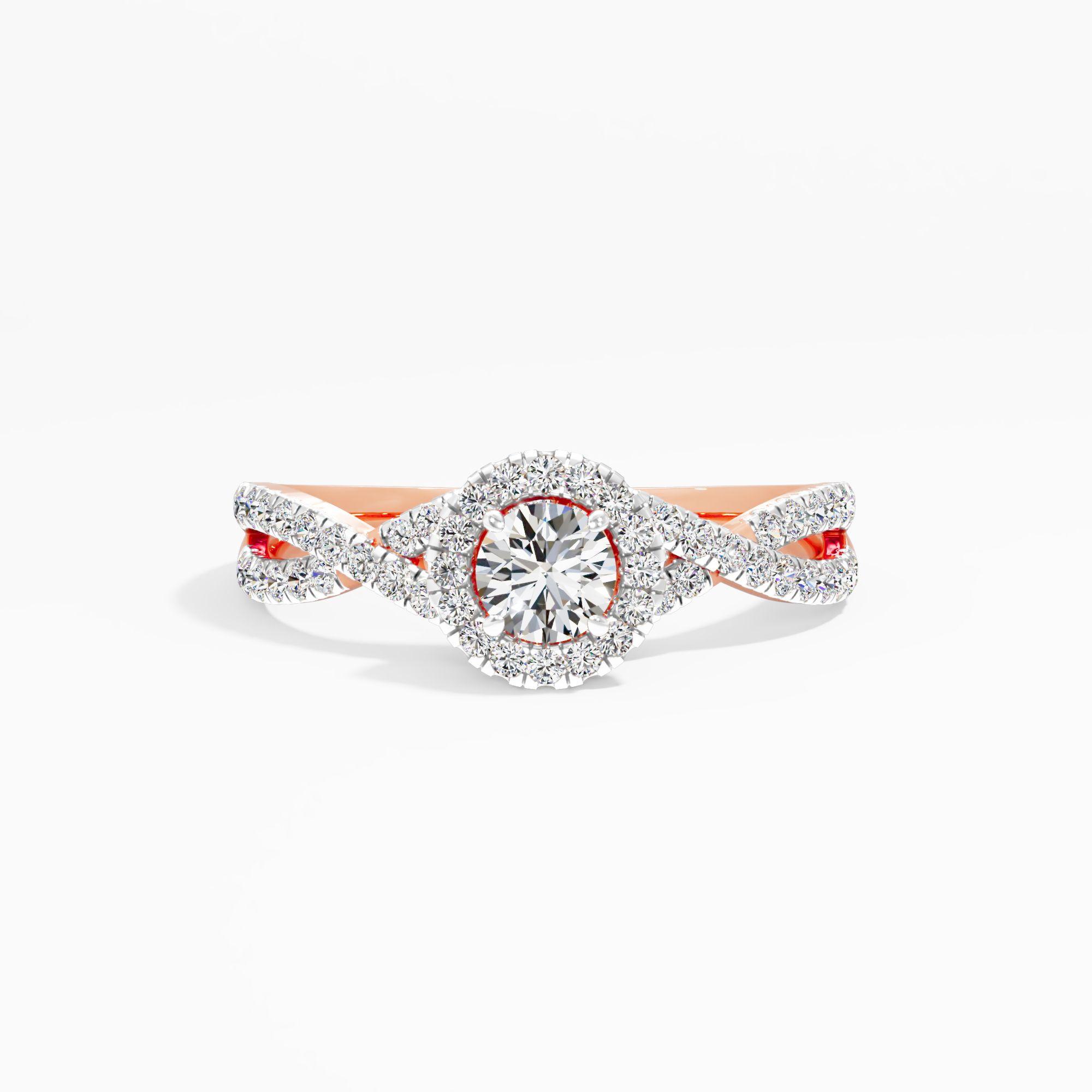 The Helix Halo Diamond Ring