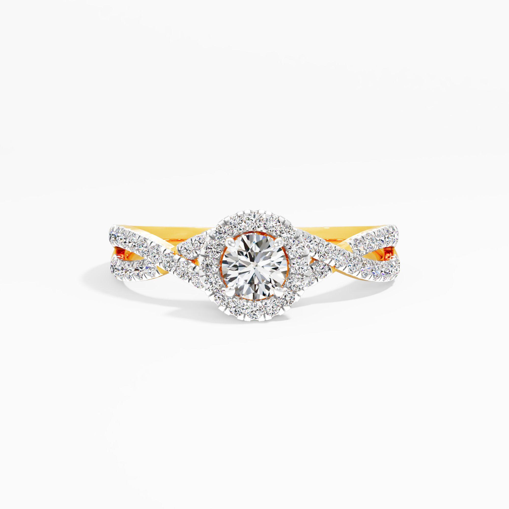 The Helix Halo Diamond Ring