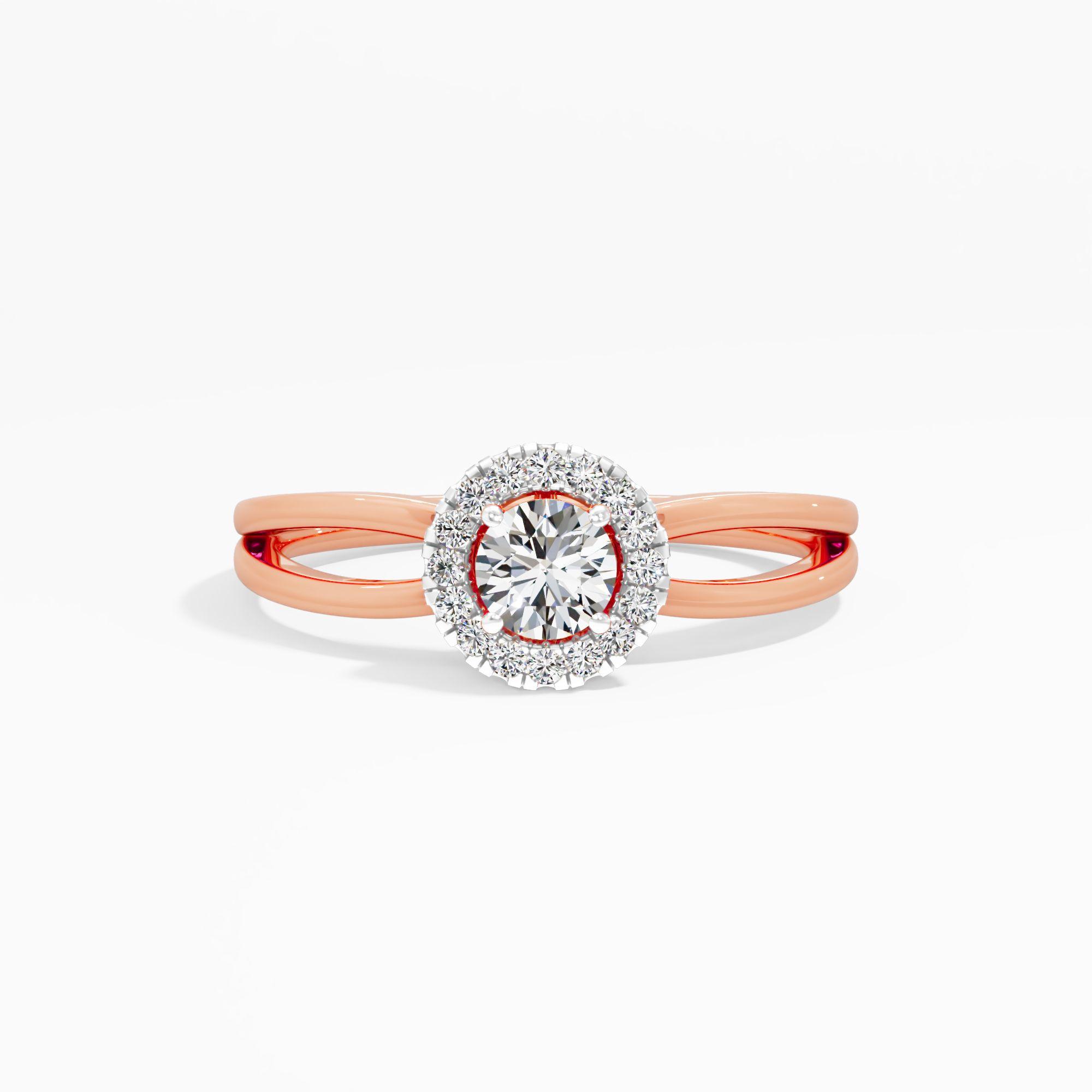 Dual Split Shank Halo Ring