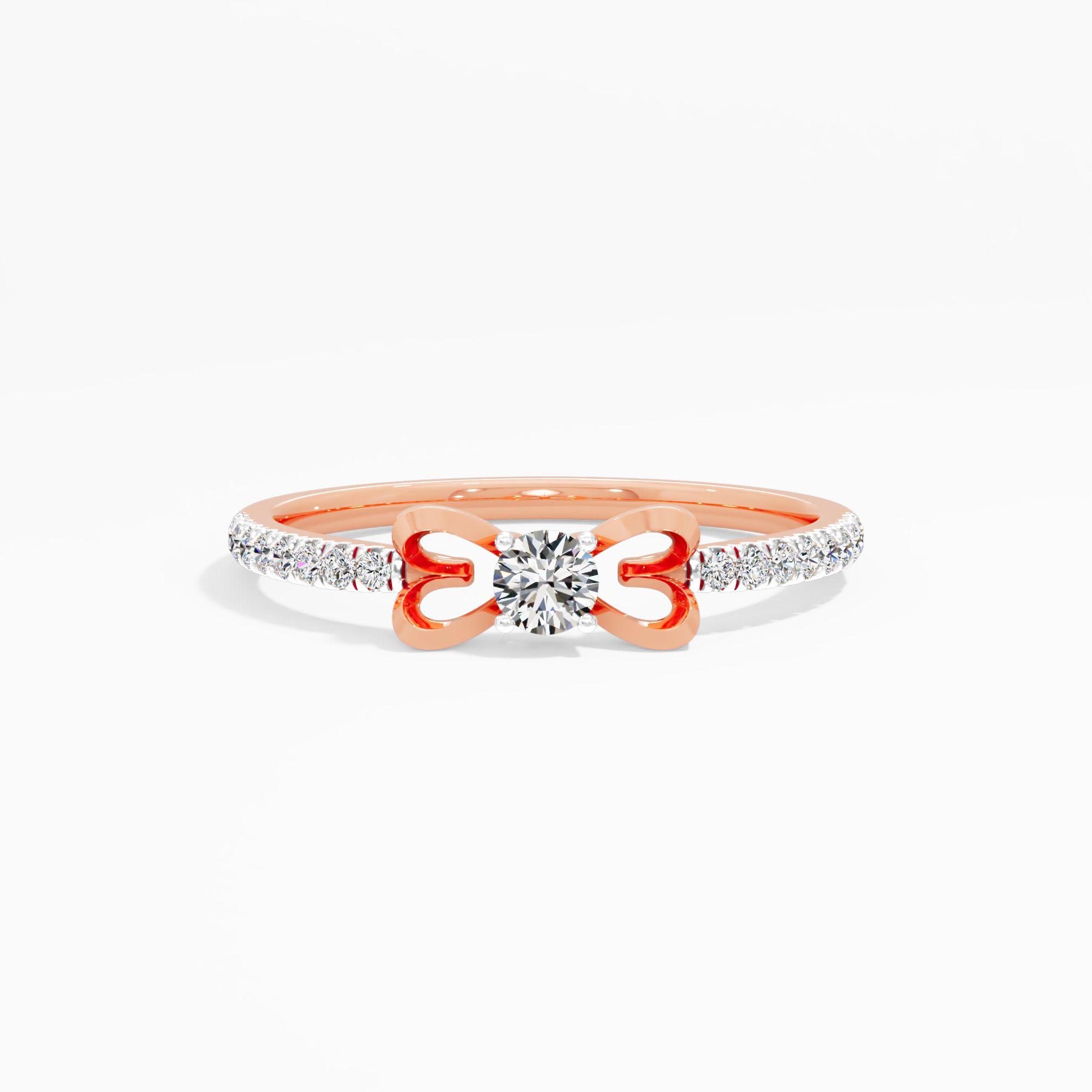 Delicate Bow Solitaire Ring