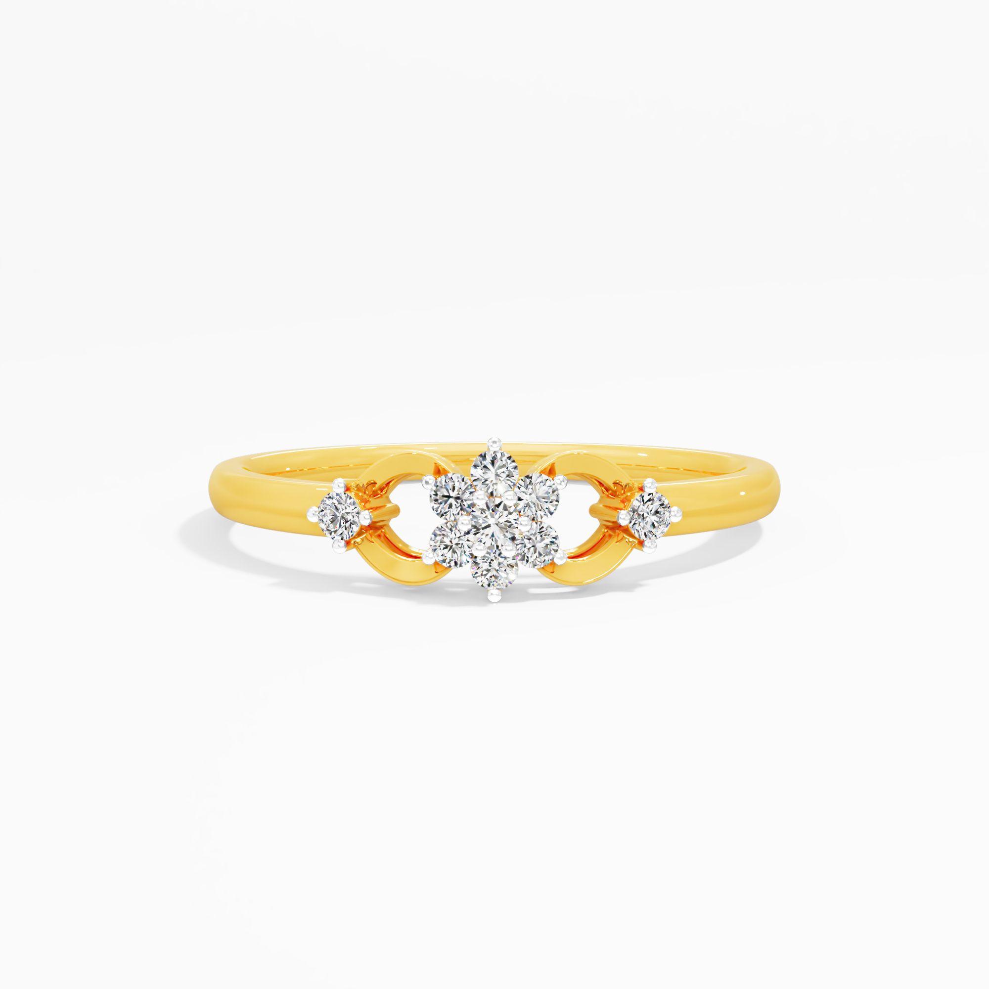 Blossom Diamond Cluster Ring