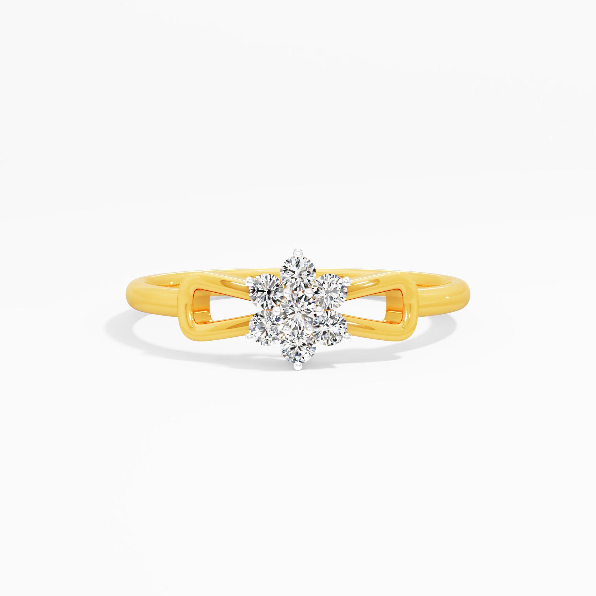 Blossom Bow Diamond Cluster Ring