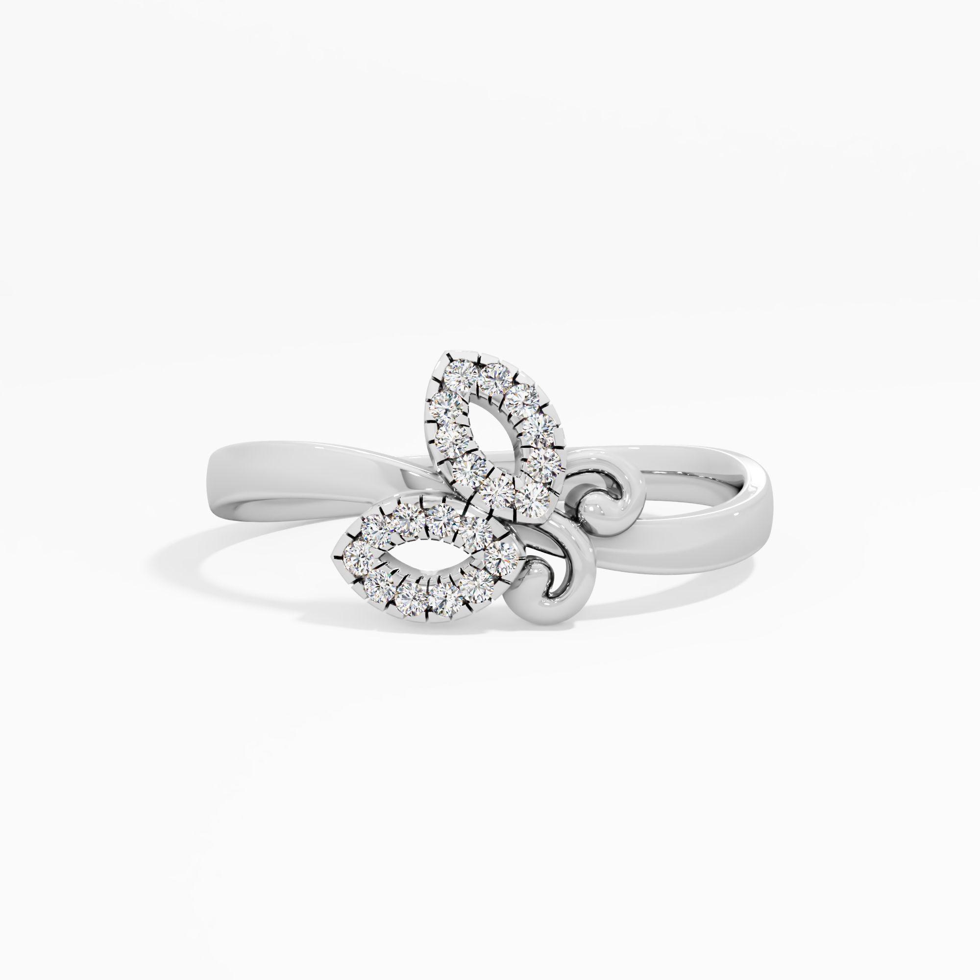 Marquise Motif Floral Diamond Ring