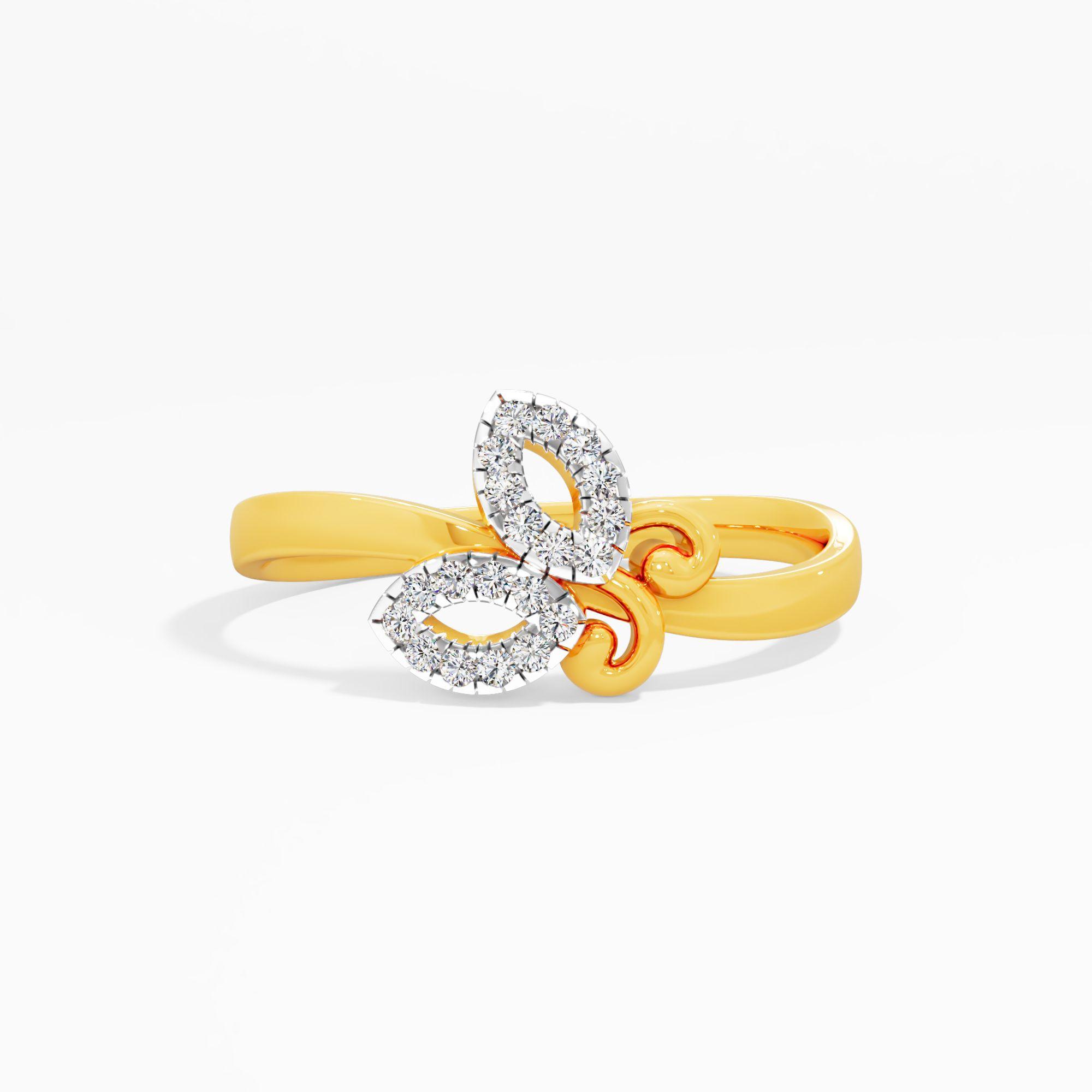 Marquise Motif Floral Diamond Ring