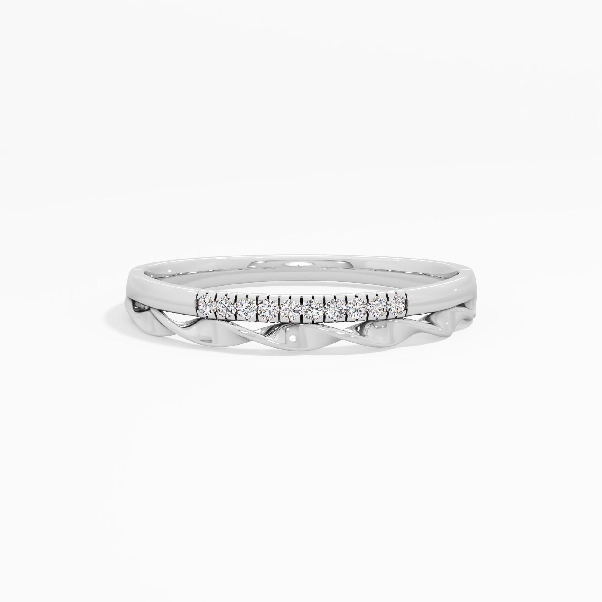 Harmonious Twist Round Diamond Ring