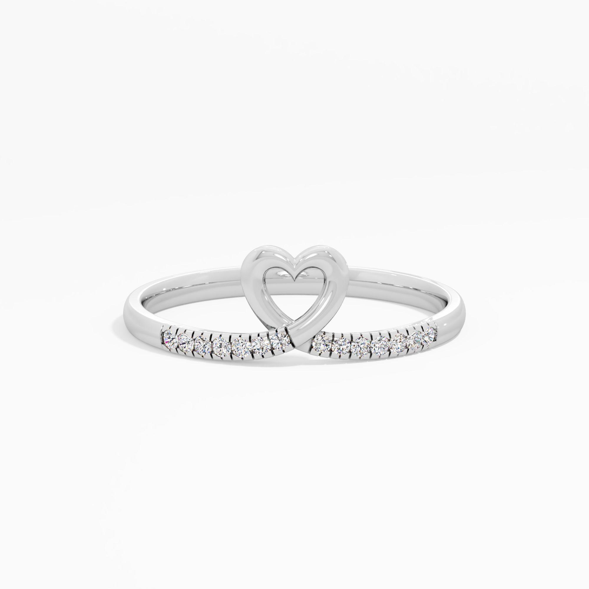 Unity Heart Bypass Diamond Ring