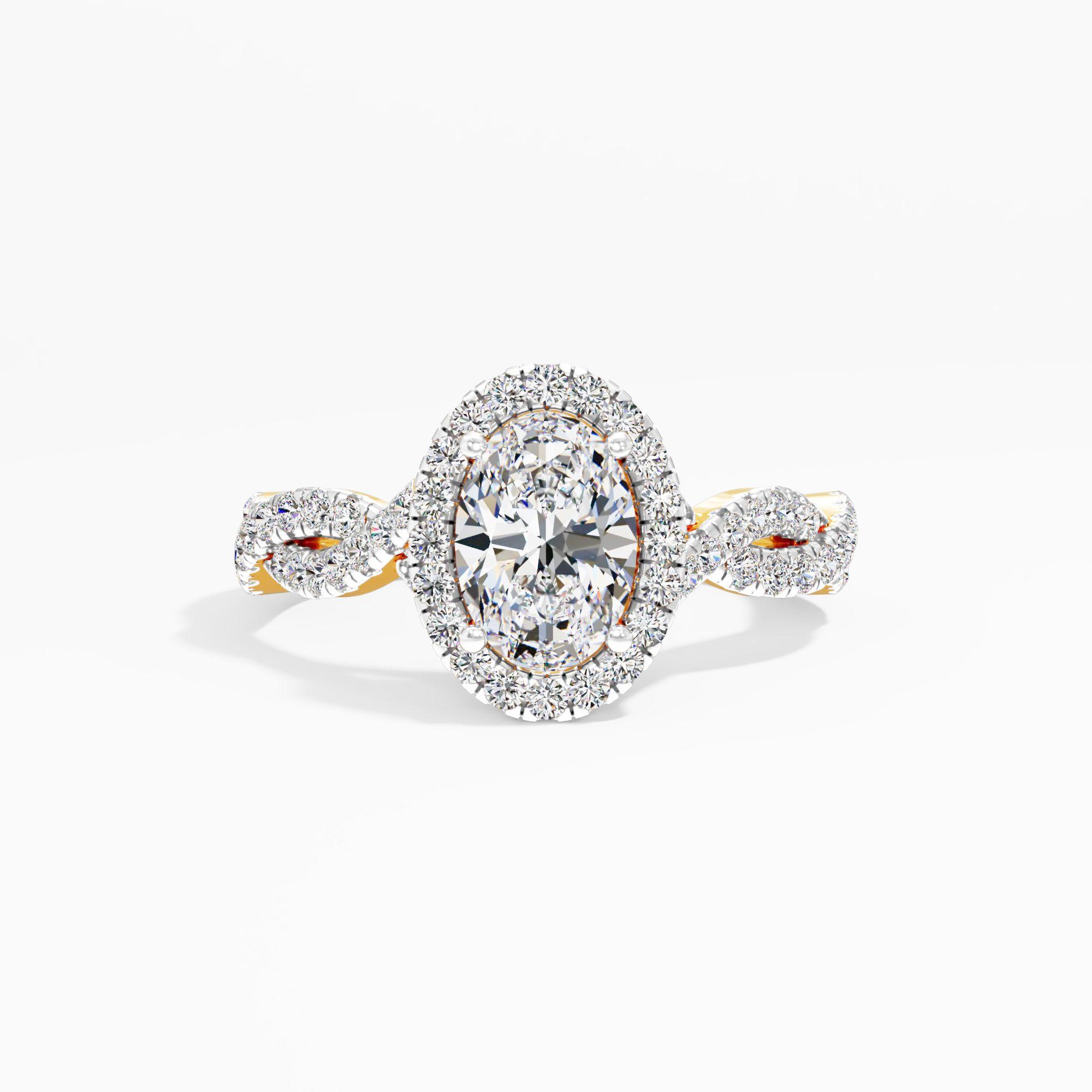 Helix Oval Solitaire Ring