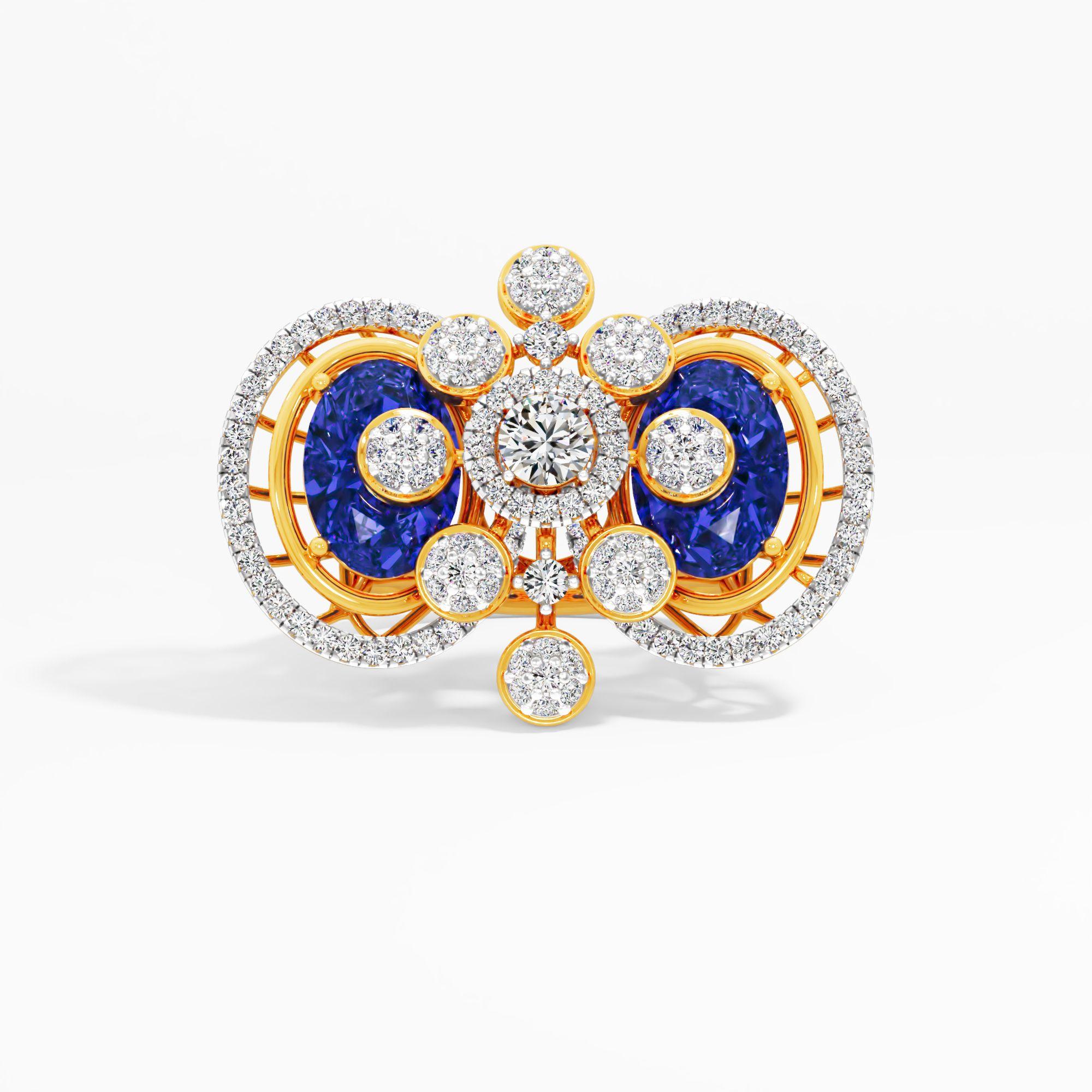 Majestic Twin Oval Cocktail Ring