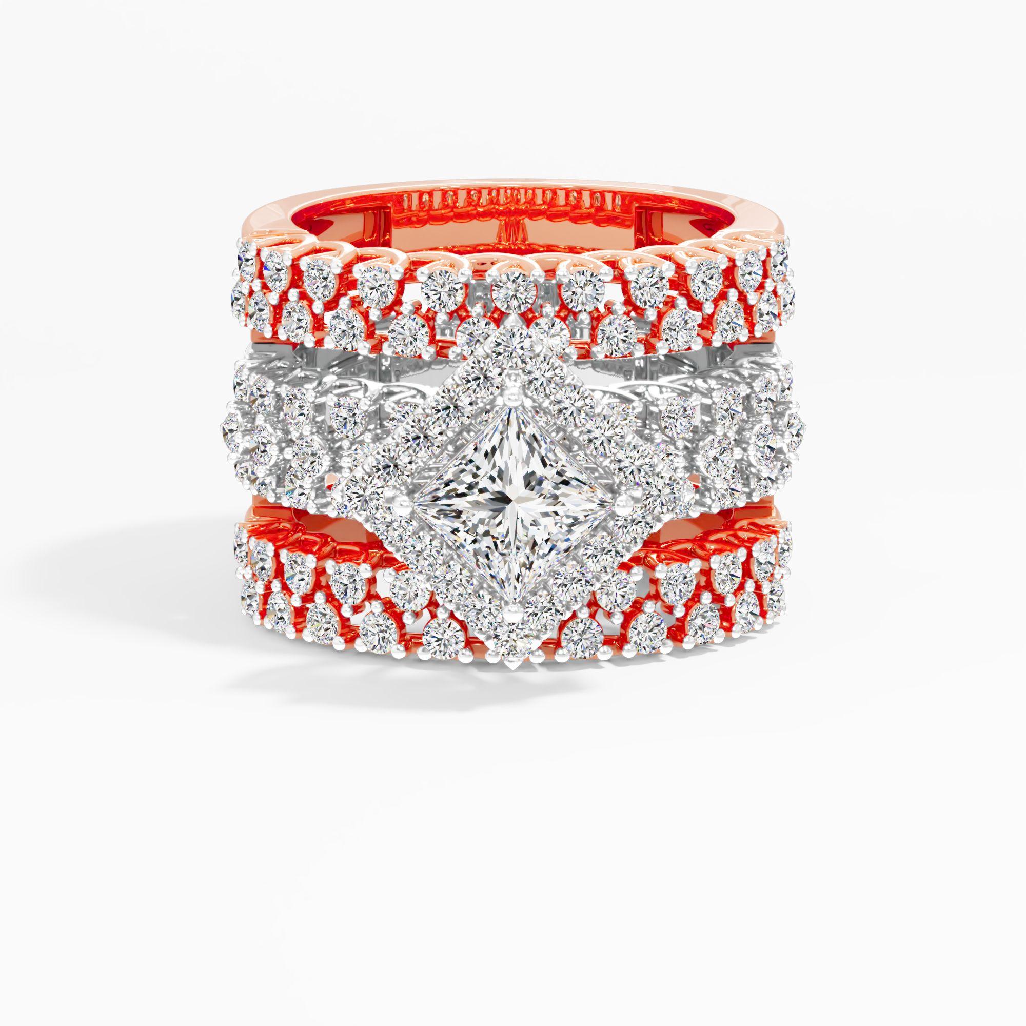 Princess  Parure Two Tone Ring