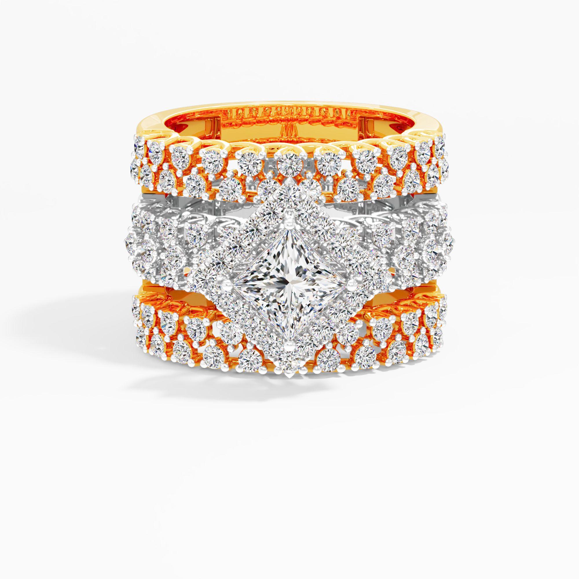 Princess  Parure Two Tone Ring