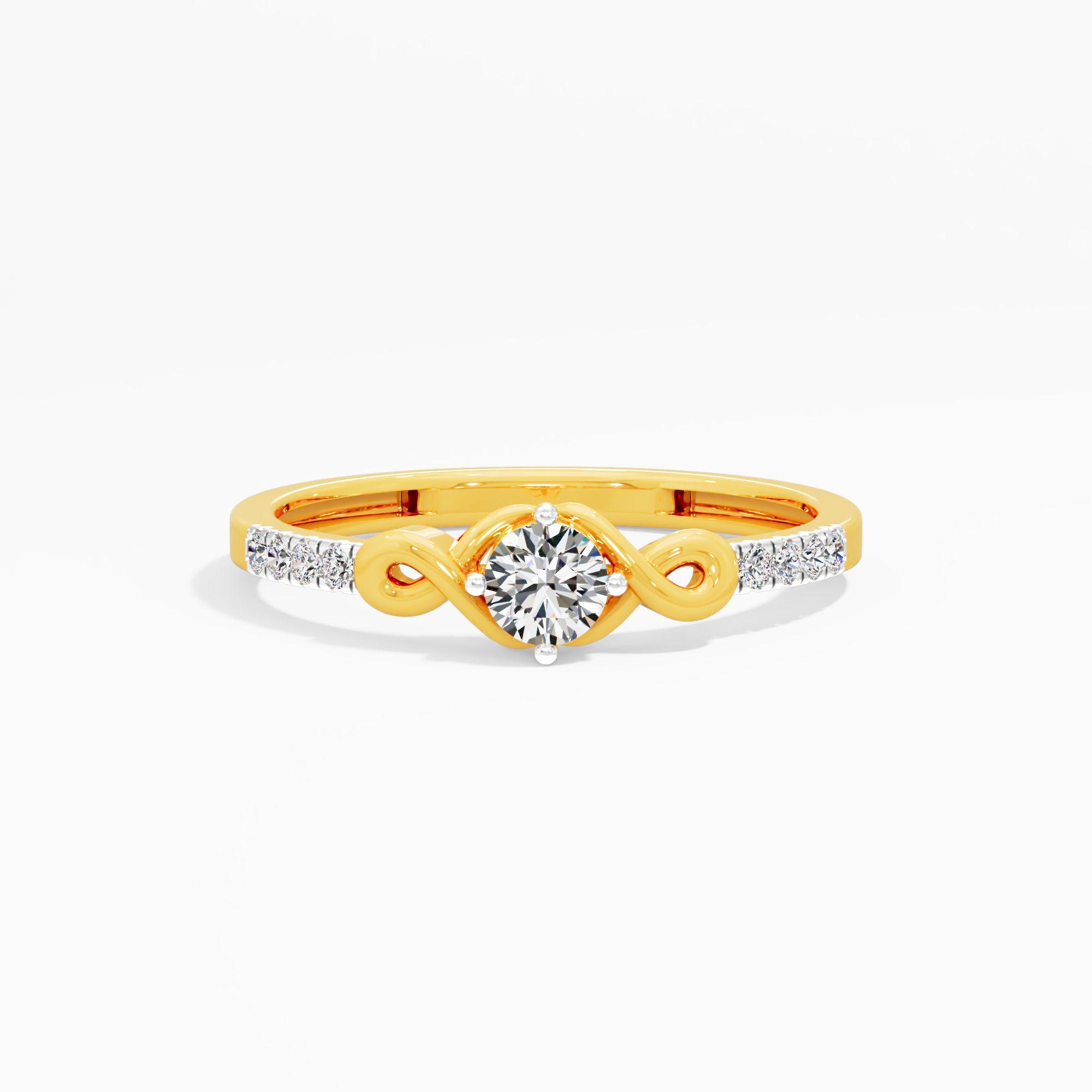 Elegant Infinity Solitaire Ring