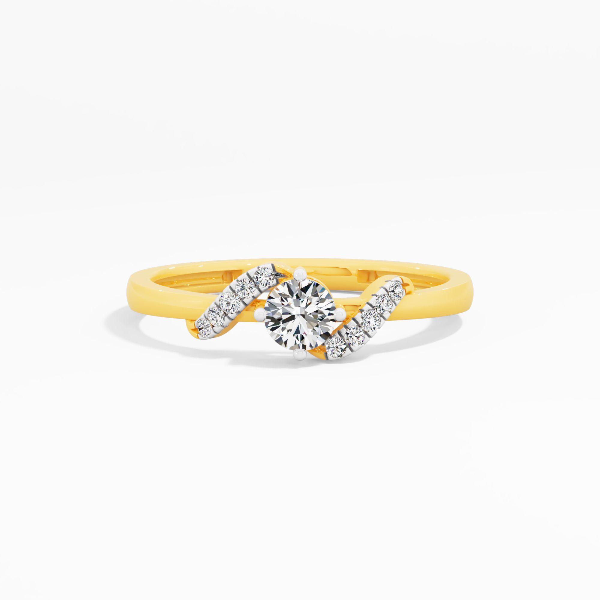Curvilinear Luminary Diamond Ring