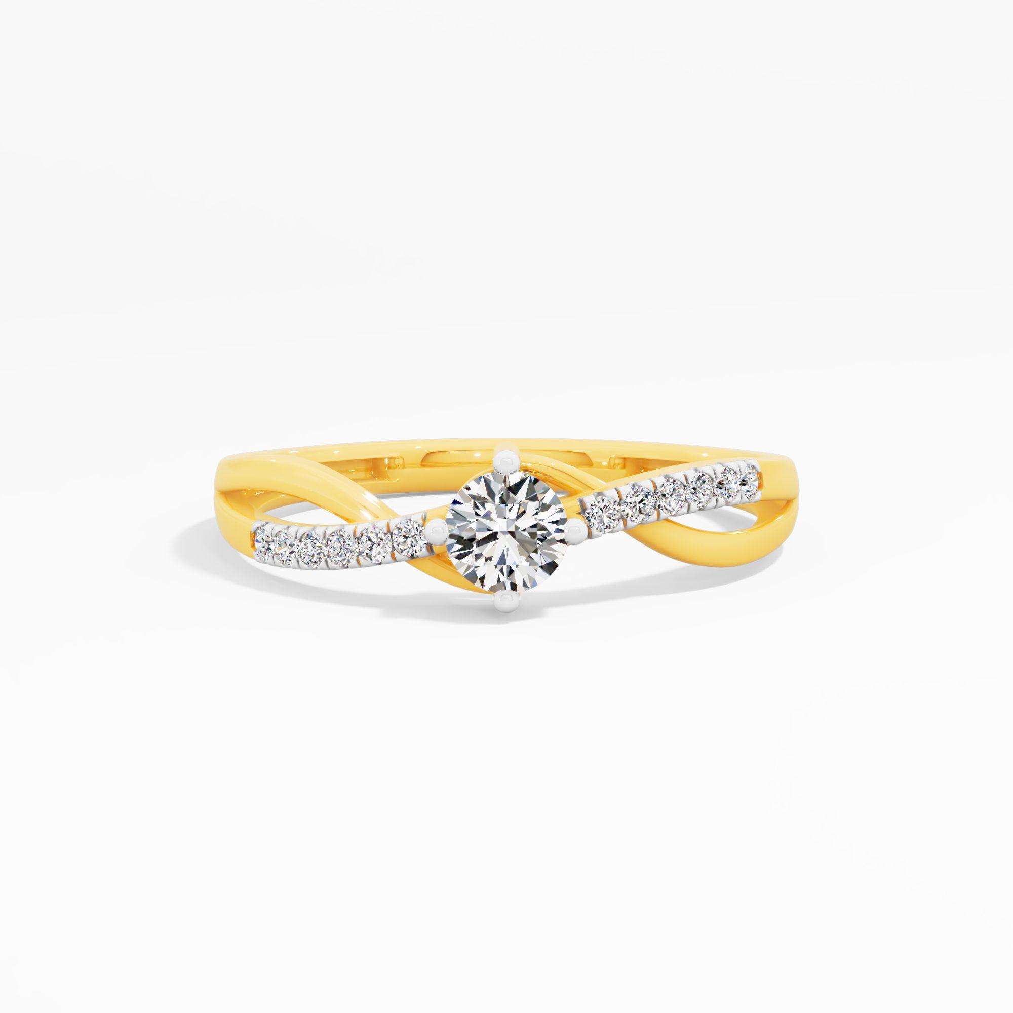Two Strand Solitaire Ring
