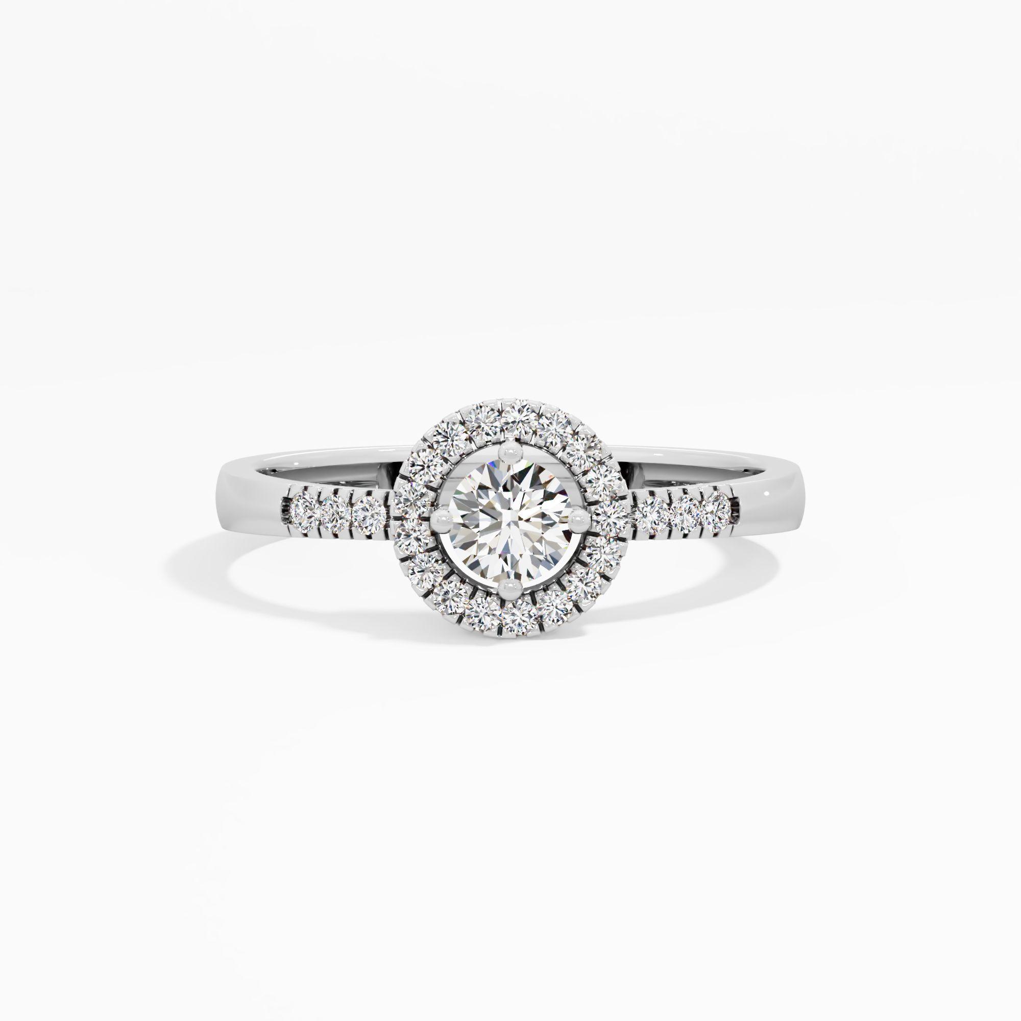 Aureole Accent Diamond Ring