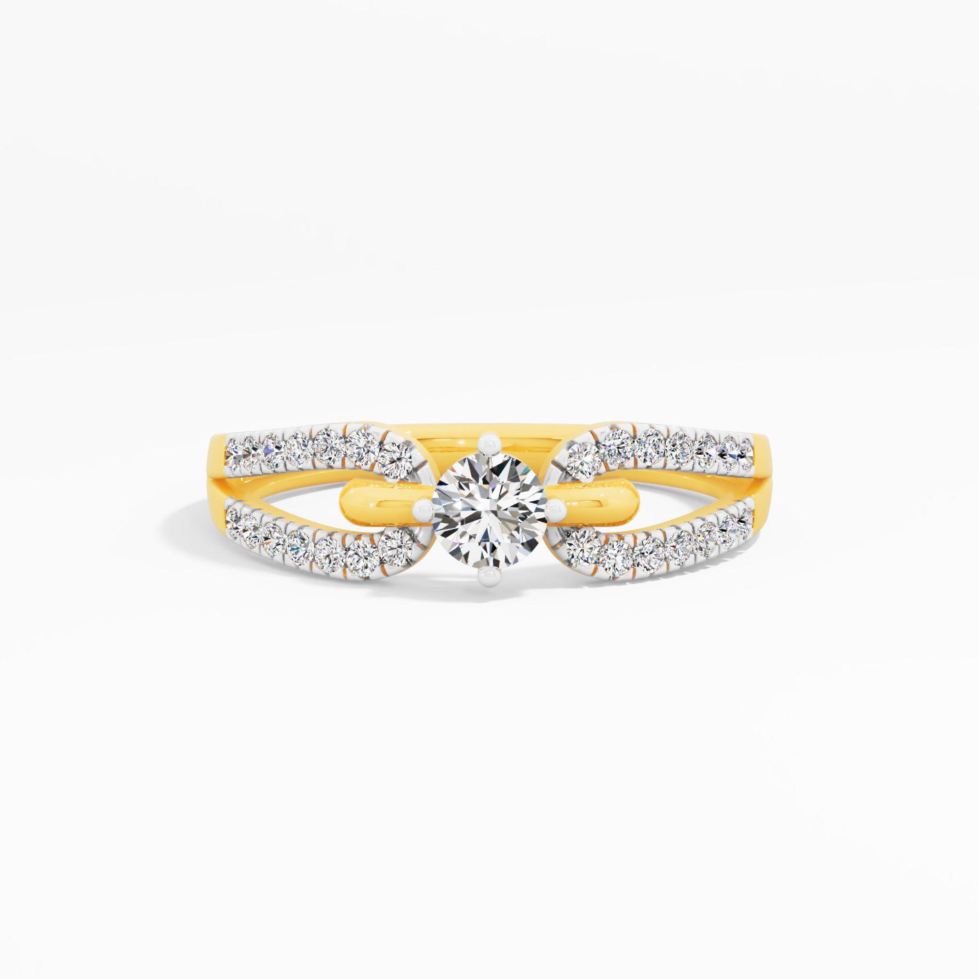 Radiance Solitaire Cascade Ring