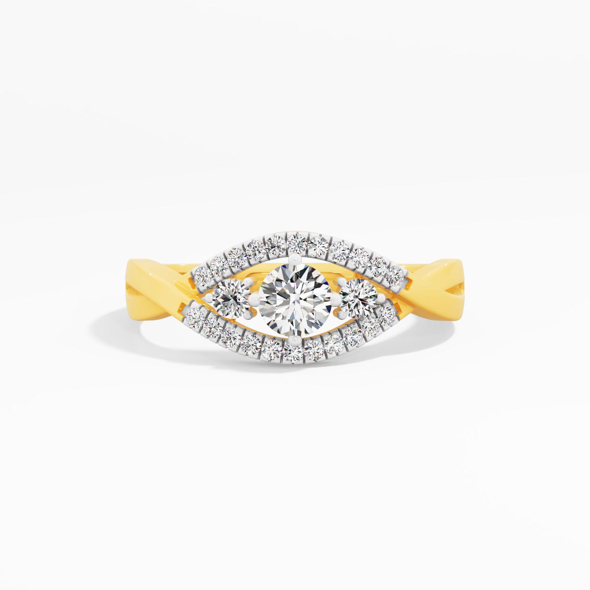 Marquise Eye Diamond Cluster Ring