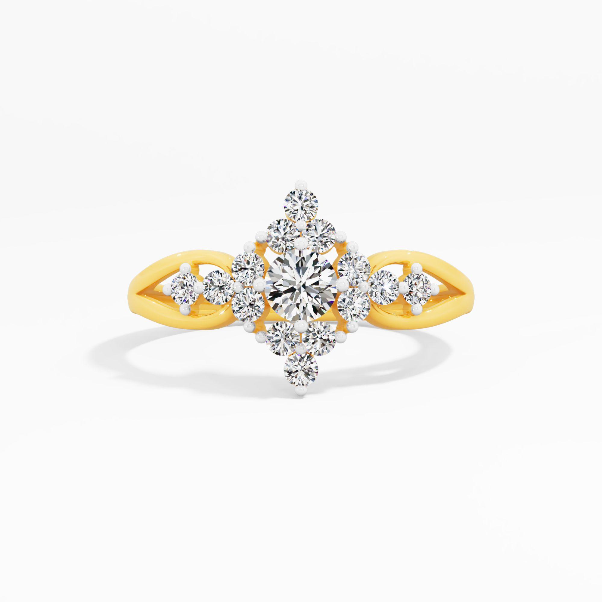 Rhombus Orb Cluster Ring