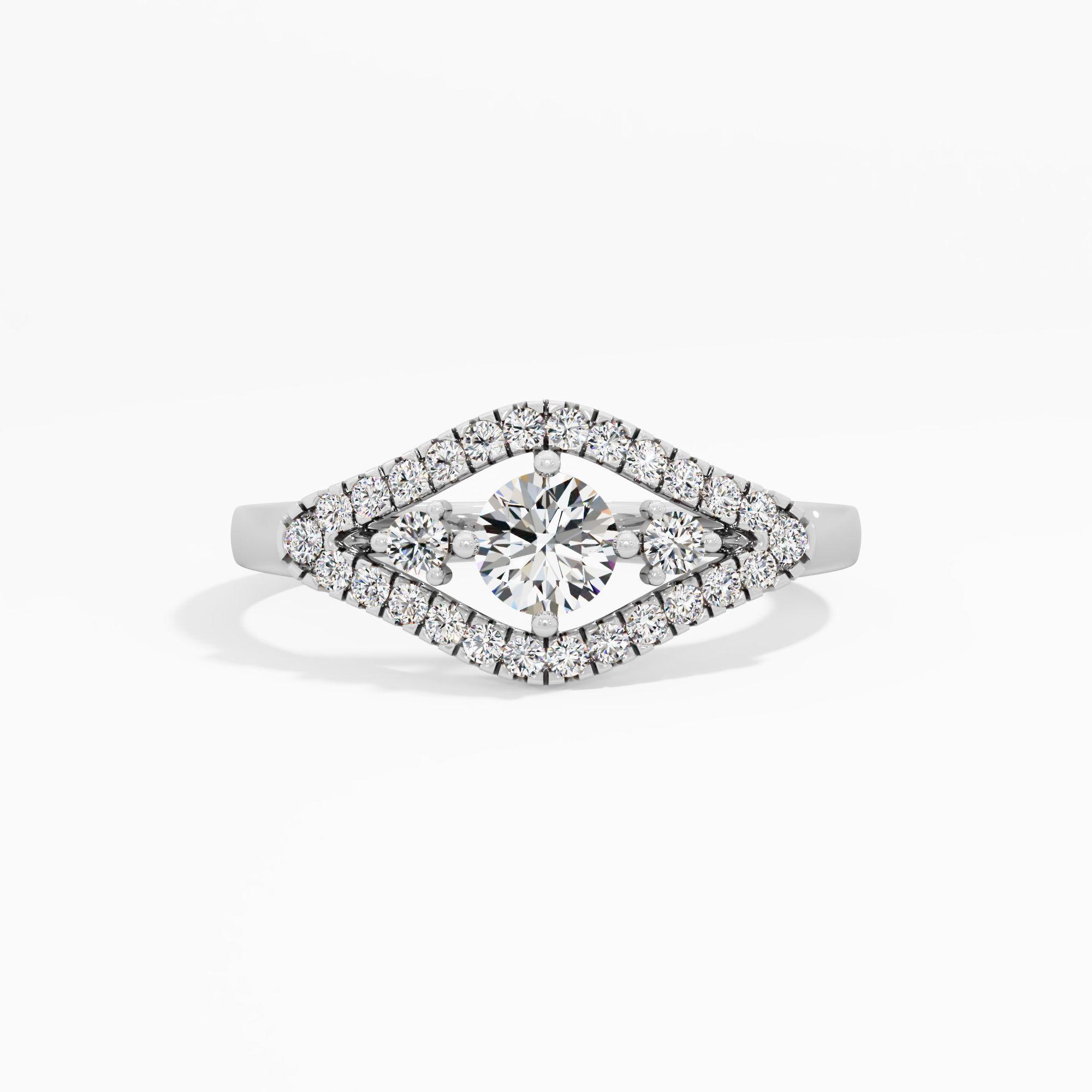 Navette Diamond Cluster Ring