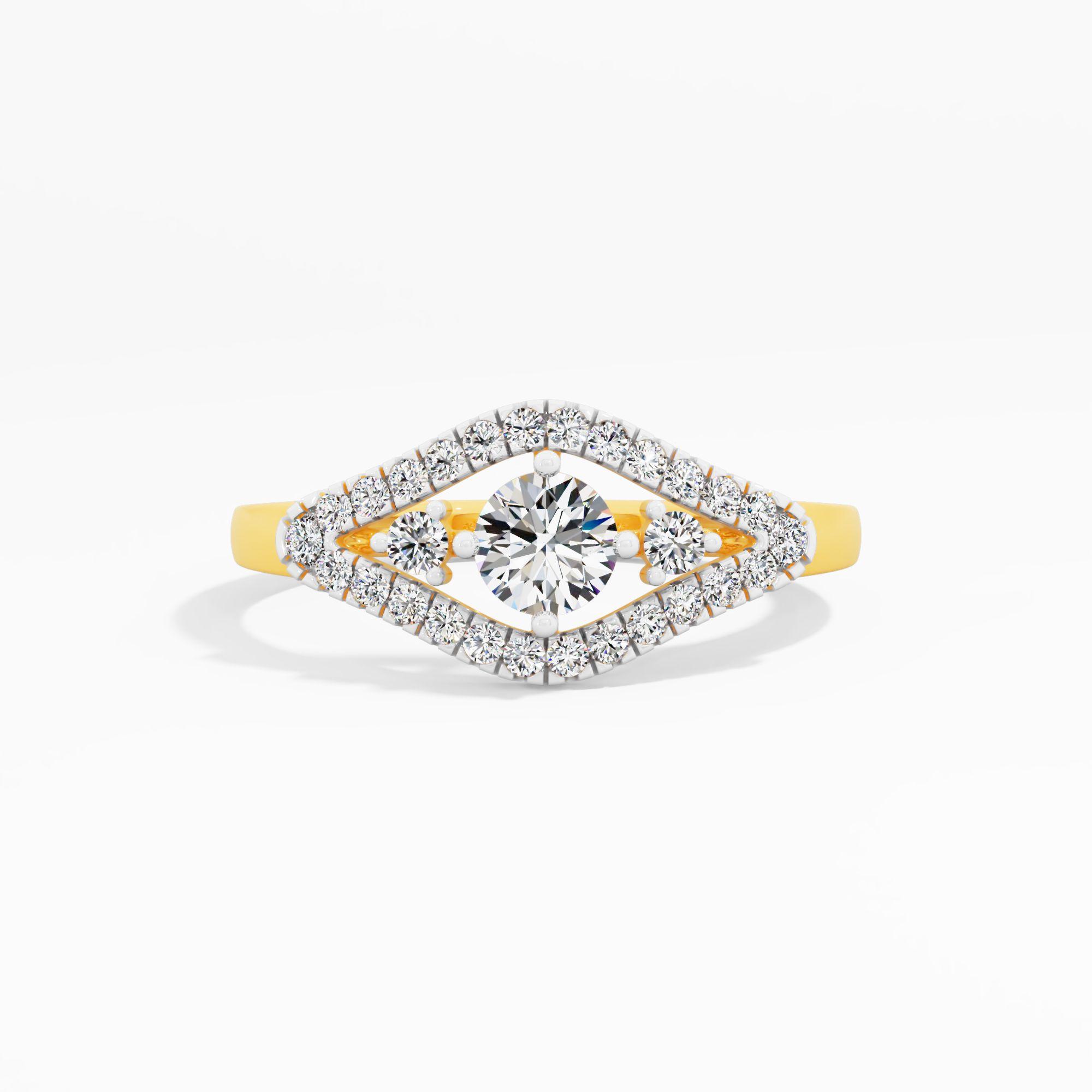 Navette Diamond Cluster Ring