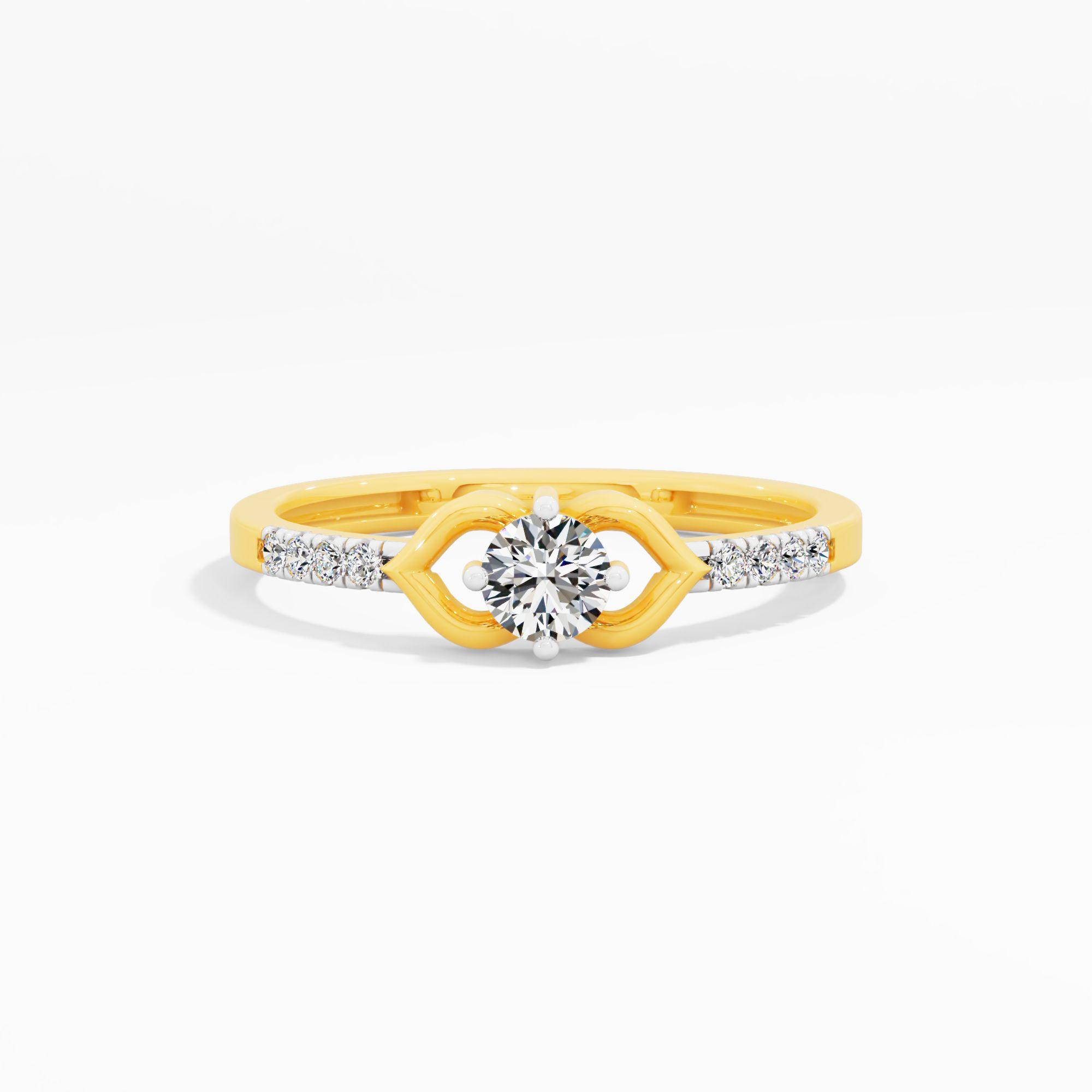 Cordiform Orb Solitaire Ring