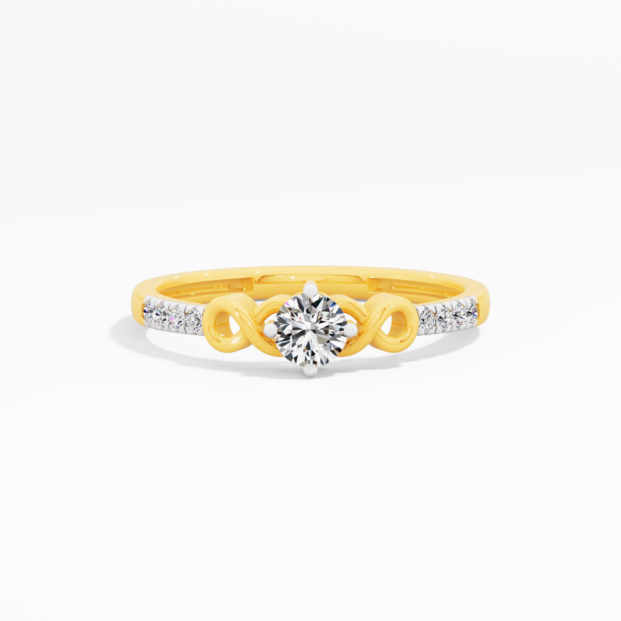 Solitaire Diamond Infinity Ring
