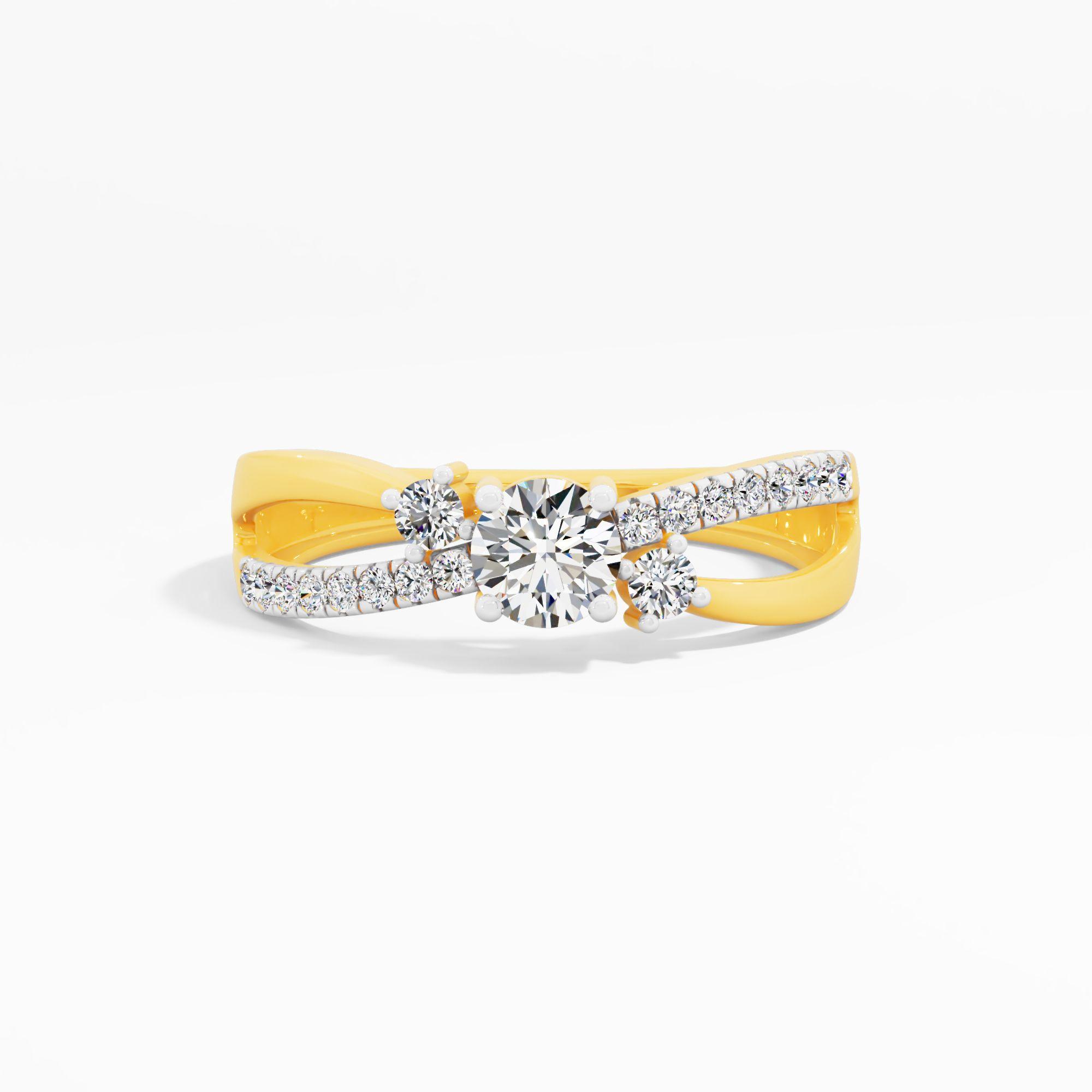 Crossover Trionyx Solitaire Ring