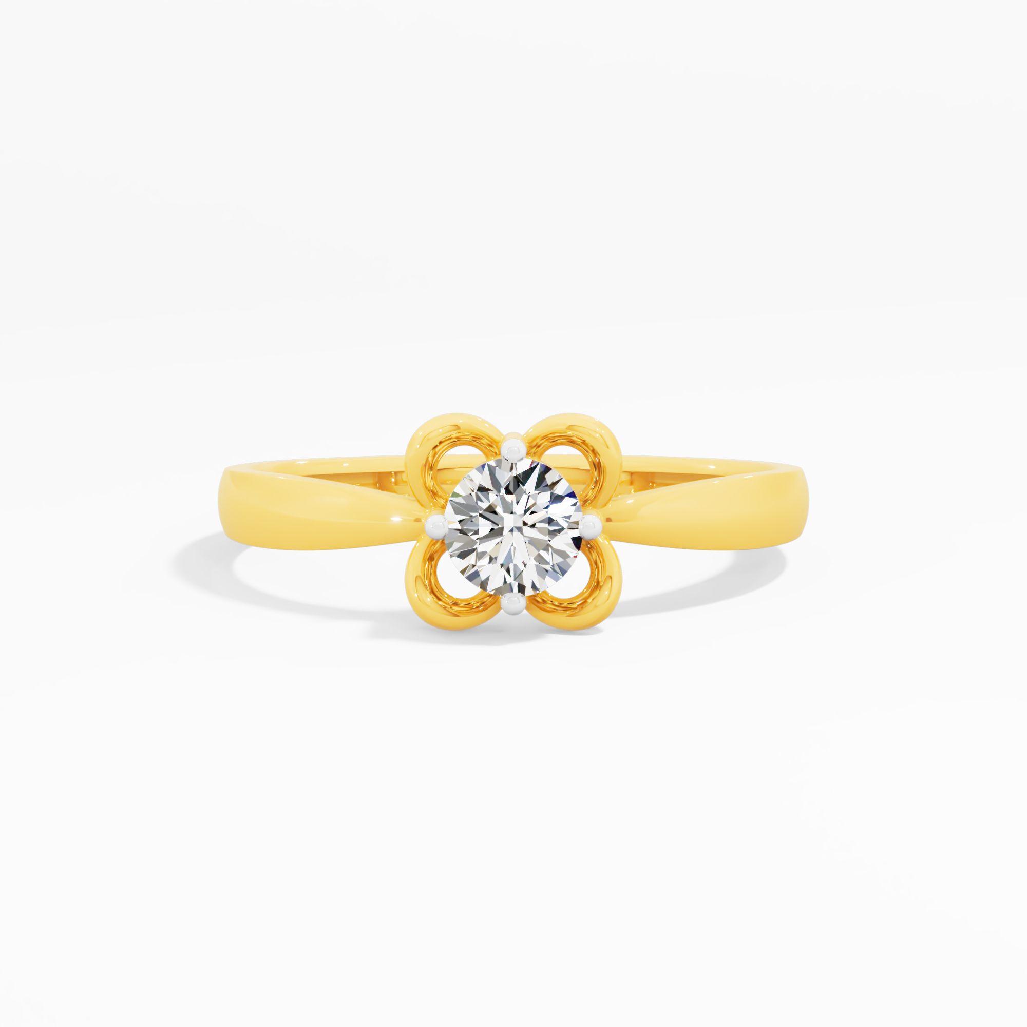 Quatrefoil Bloom Solitaire Ring