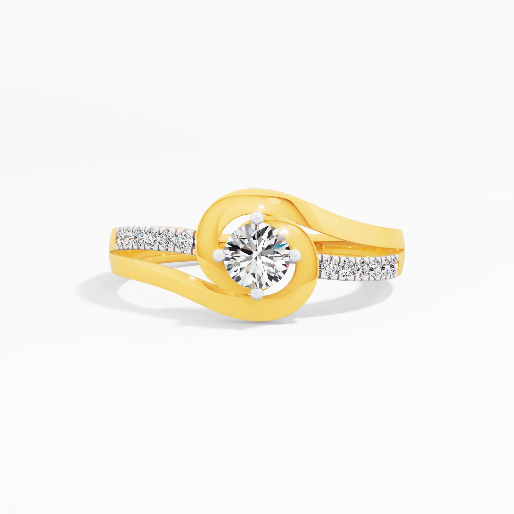 Spiral Embrace Solitaire Ring