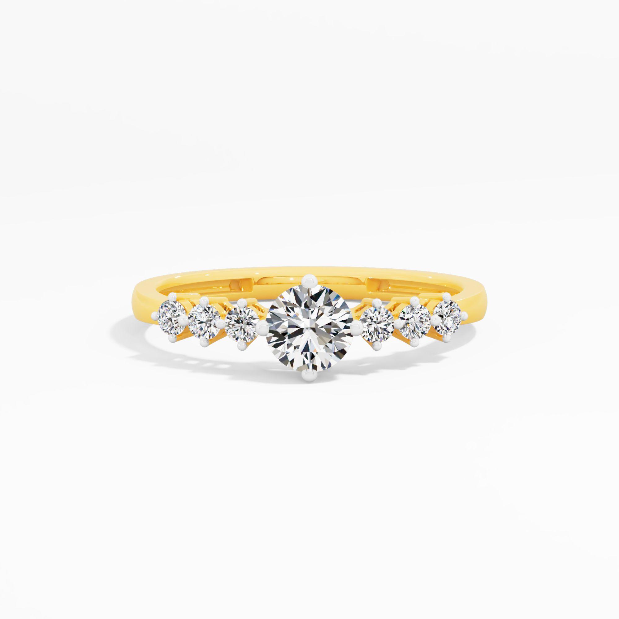 7 Stone Graduated Solitaire Ring