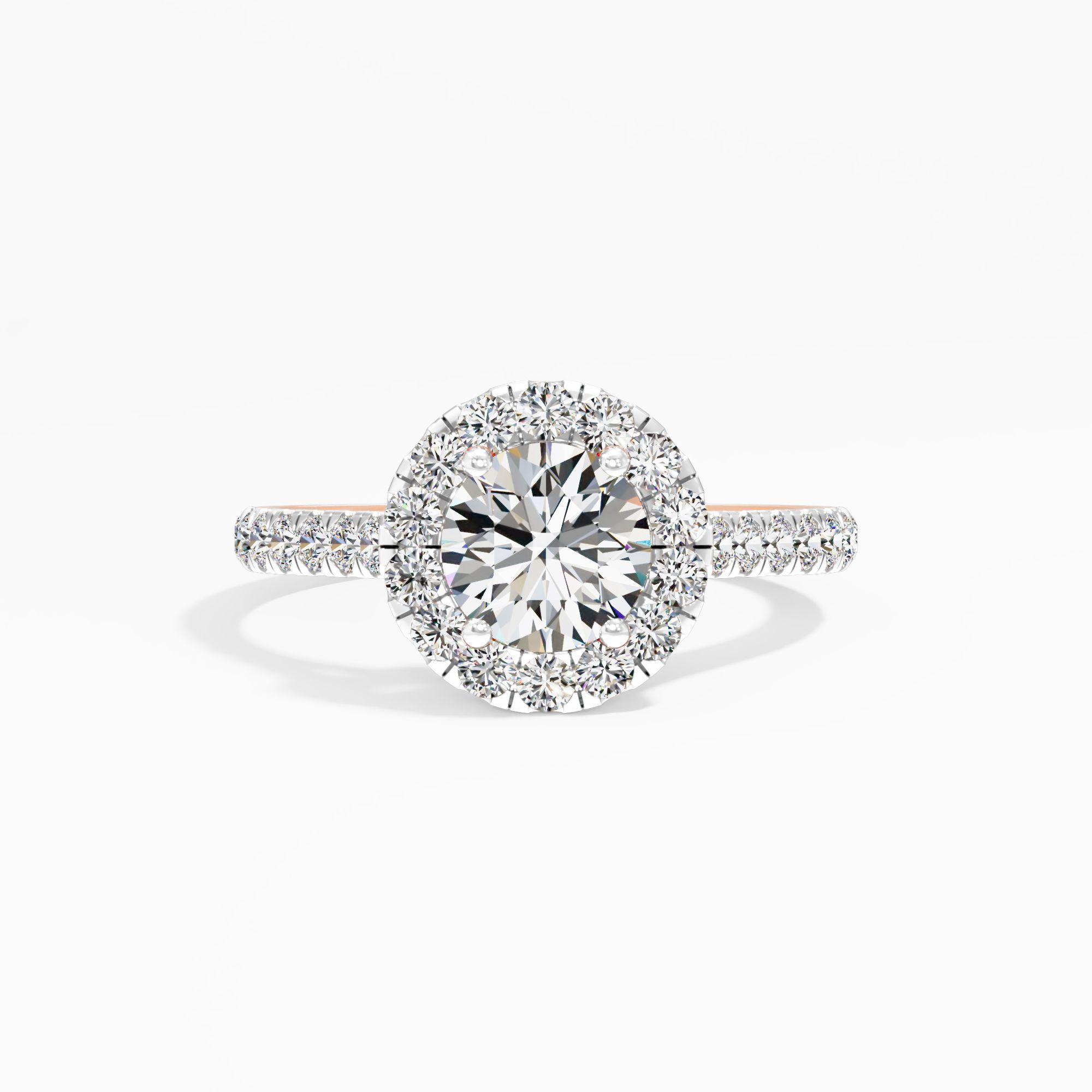 Eternal Glow Halo Solitaire Ring