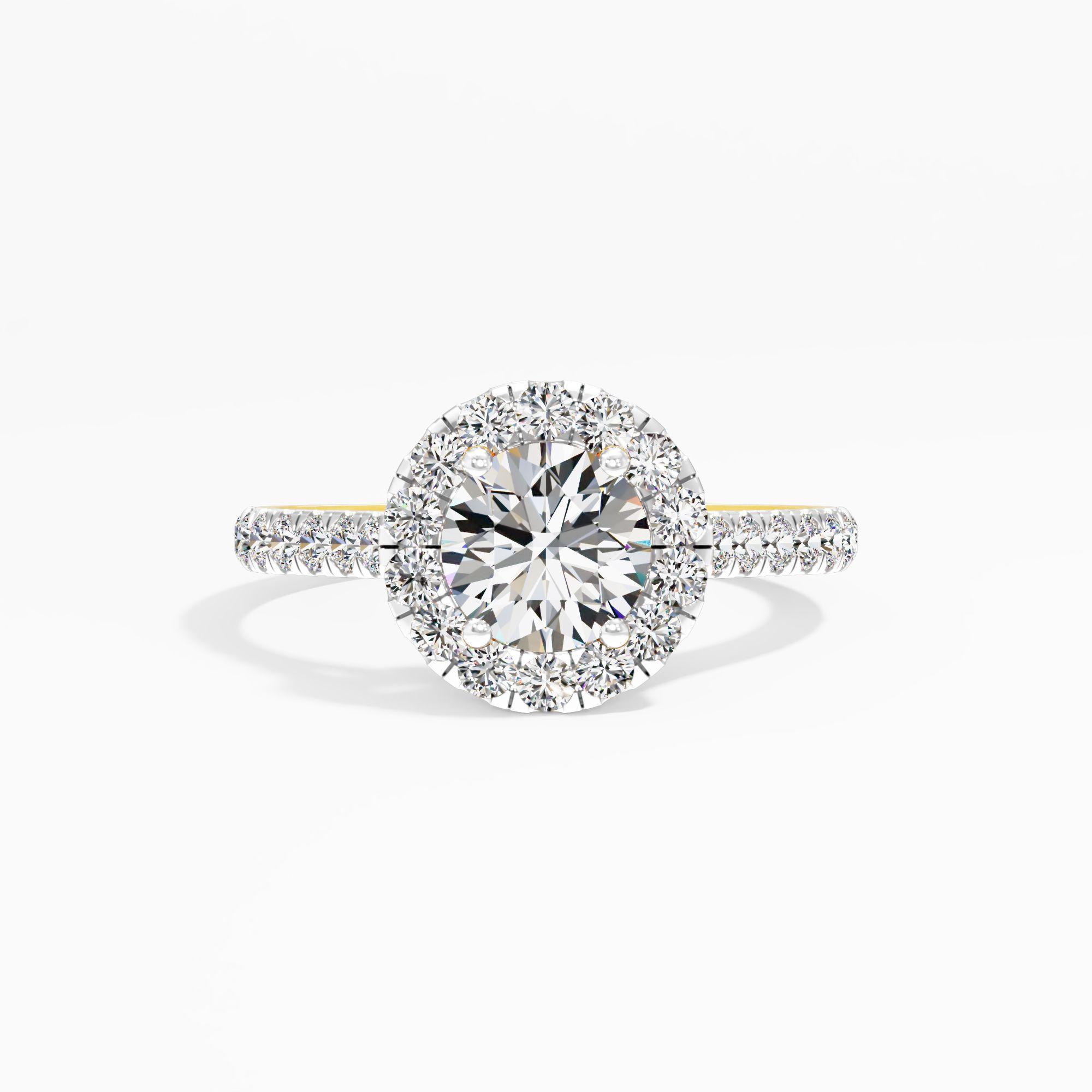 Eternal Glow Halo Solitaire Ring