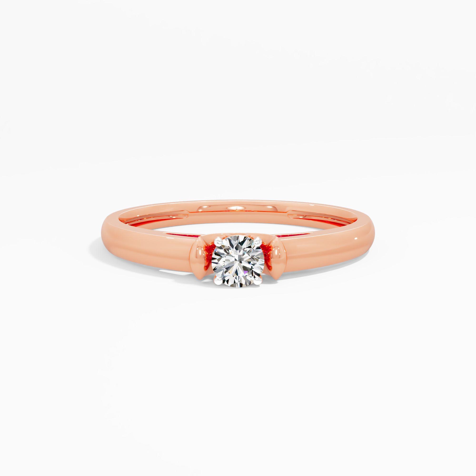 Grace Arc Solitaire Diamond Ring
