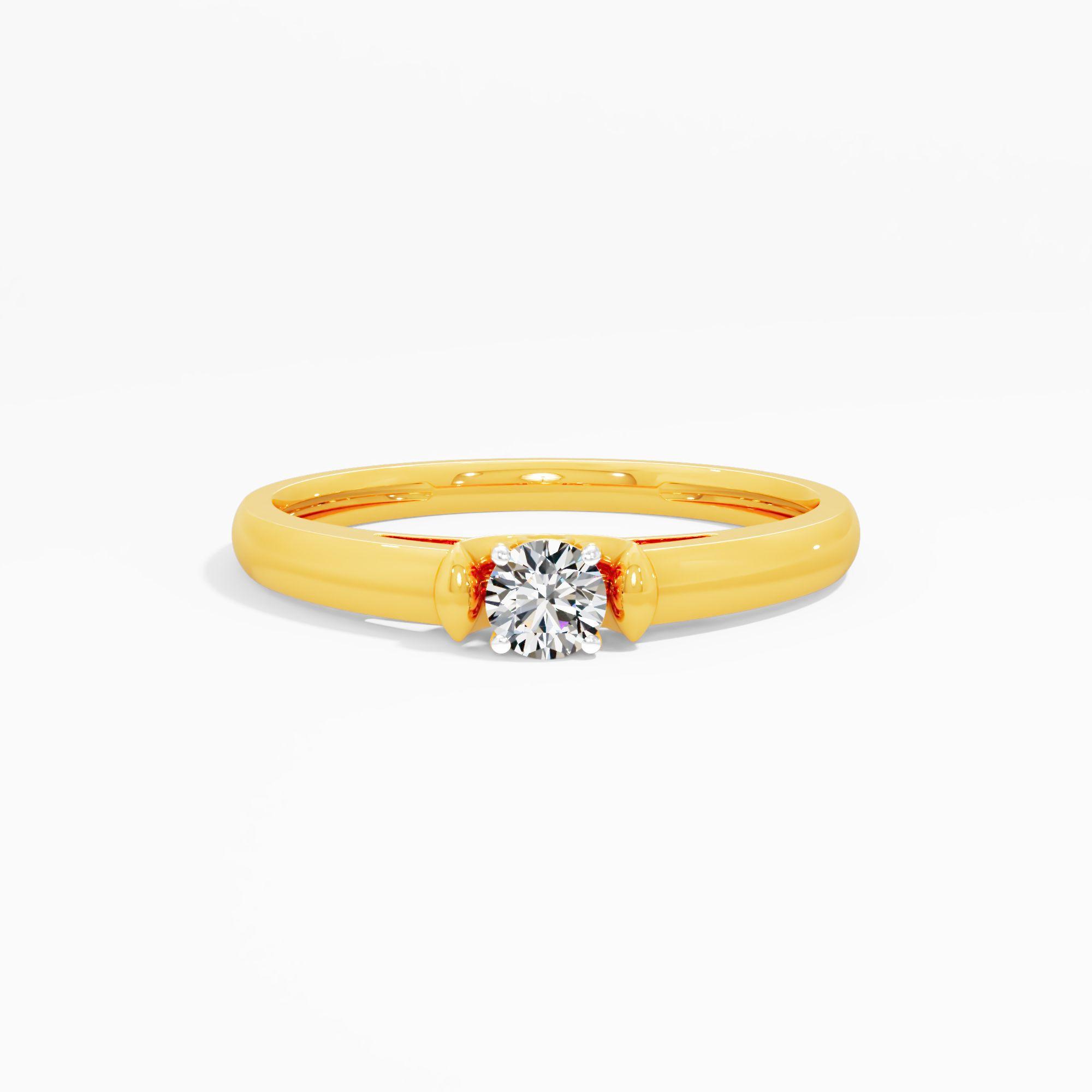 Grace Arc Solitaire Diamond Ring